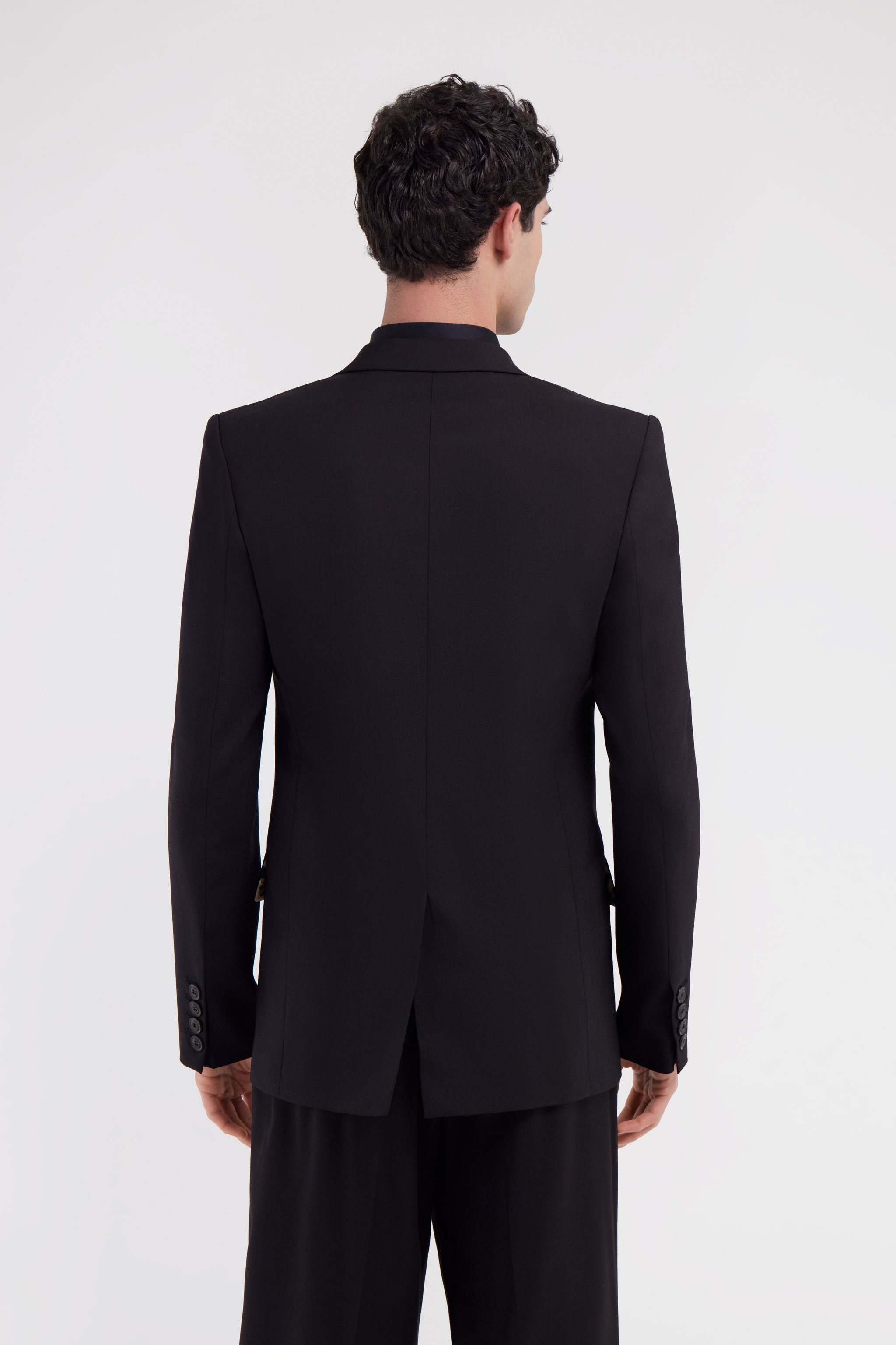 Roberto Cavalli Single-breasted Wool Jacket In Black