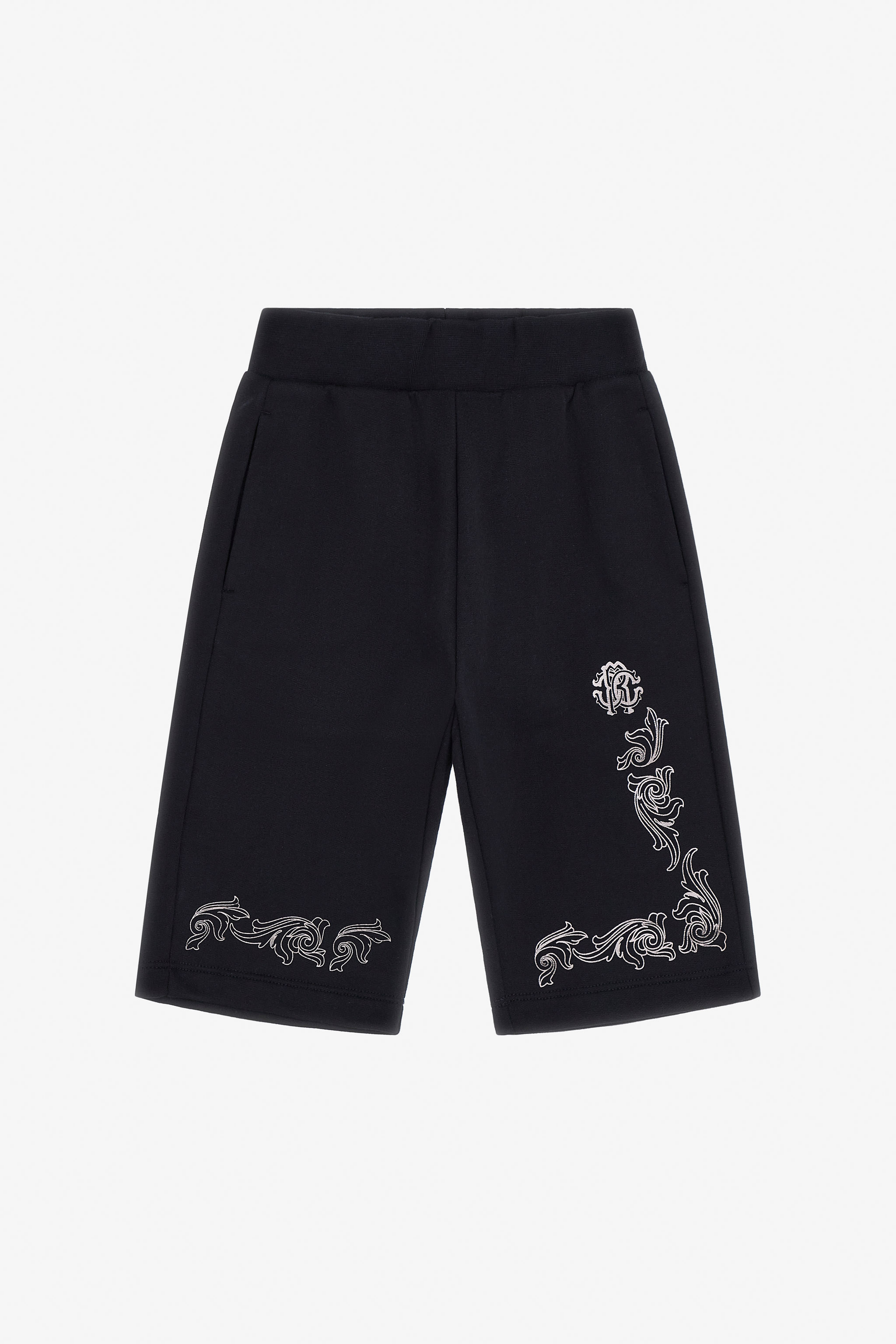 Roberto Cavalli Boys Black Logo Print Cotton Sweatpants - Ready To Wear