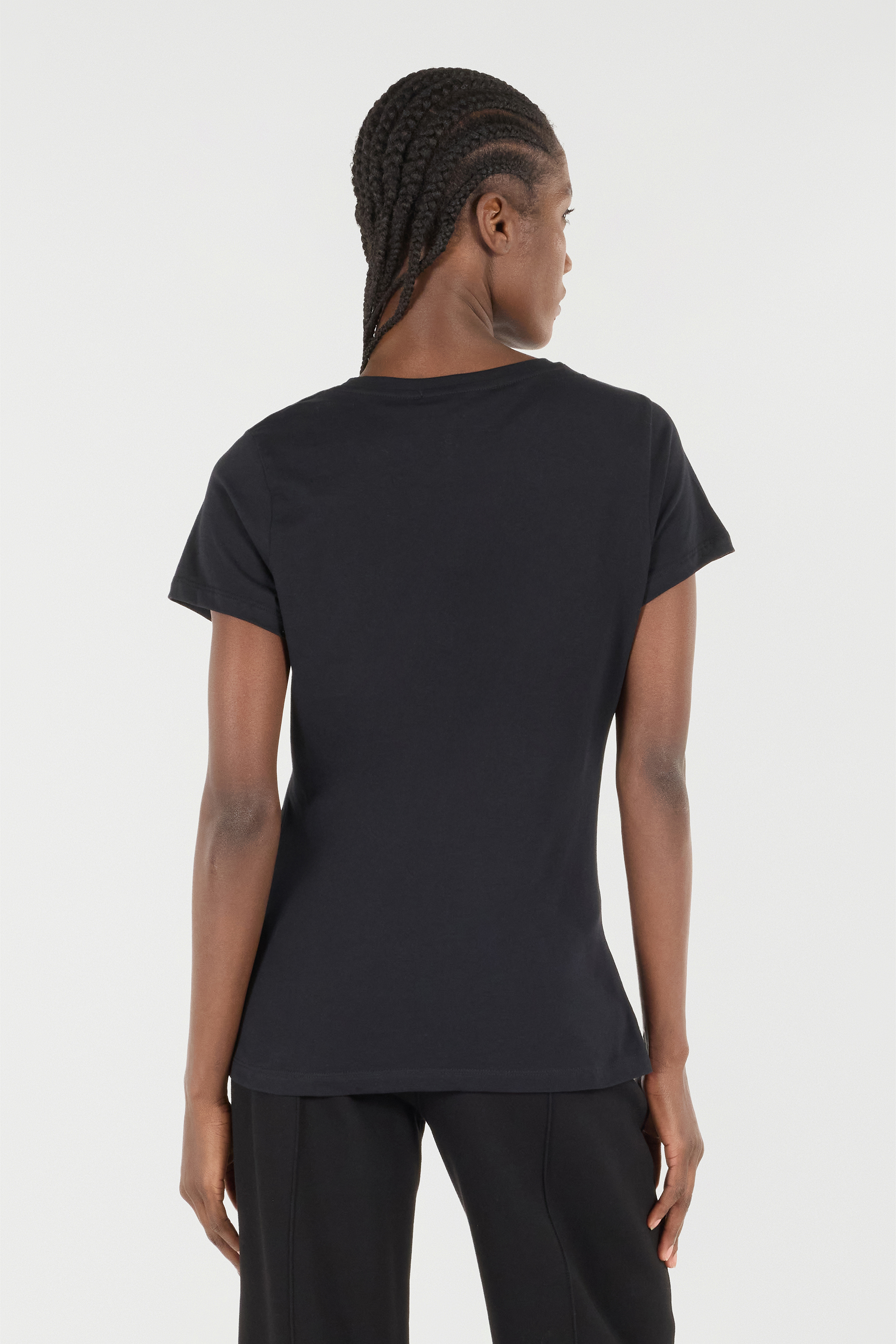 Shop Roberto Cavalli T-shirt Mit Monogramm Rc Und Logo Mit Nieten In Black