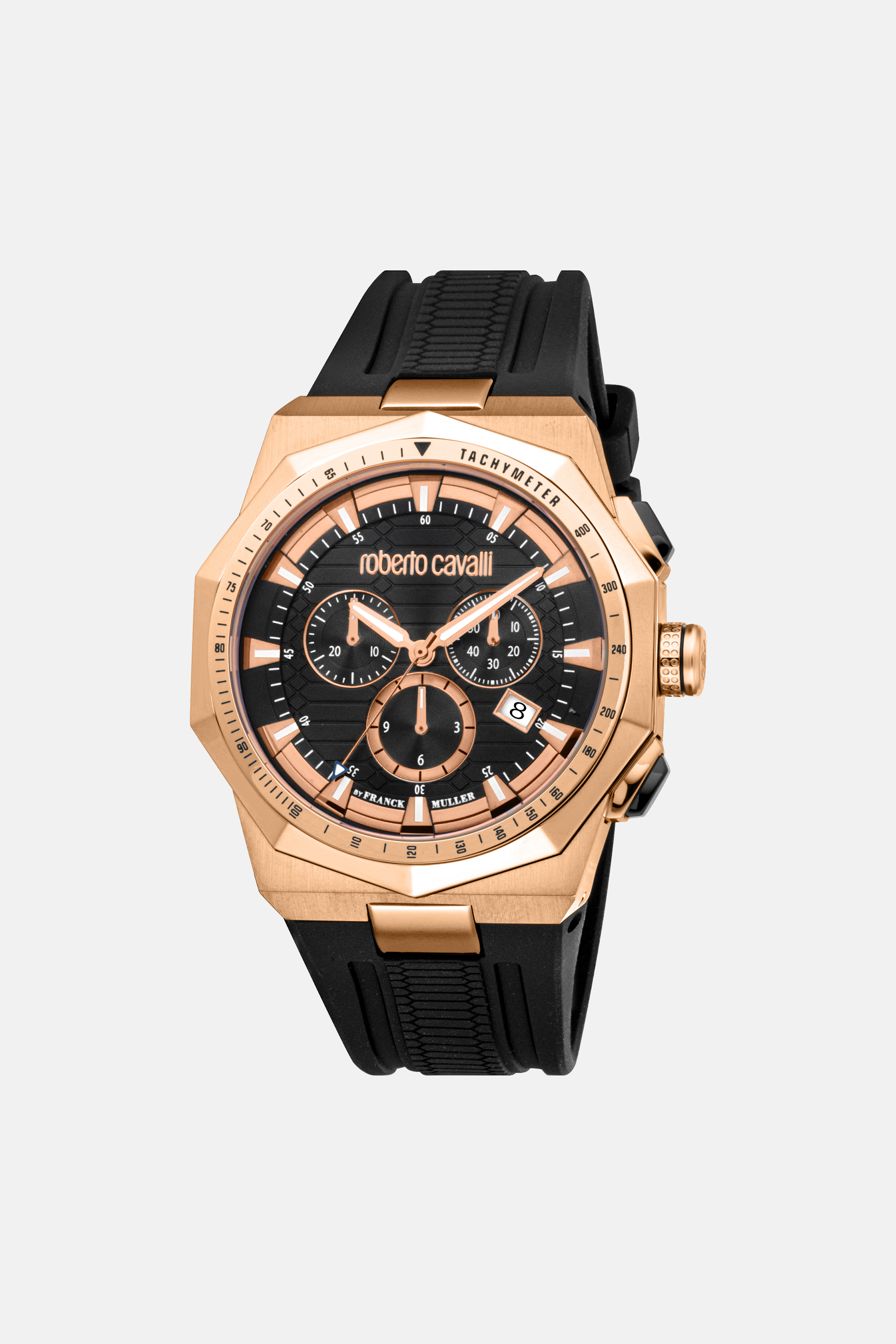 Roberto Cavalli by Franck Muller Men's Chronograph Watch in ROSE