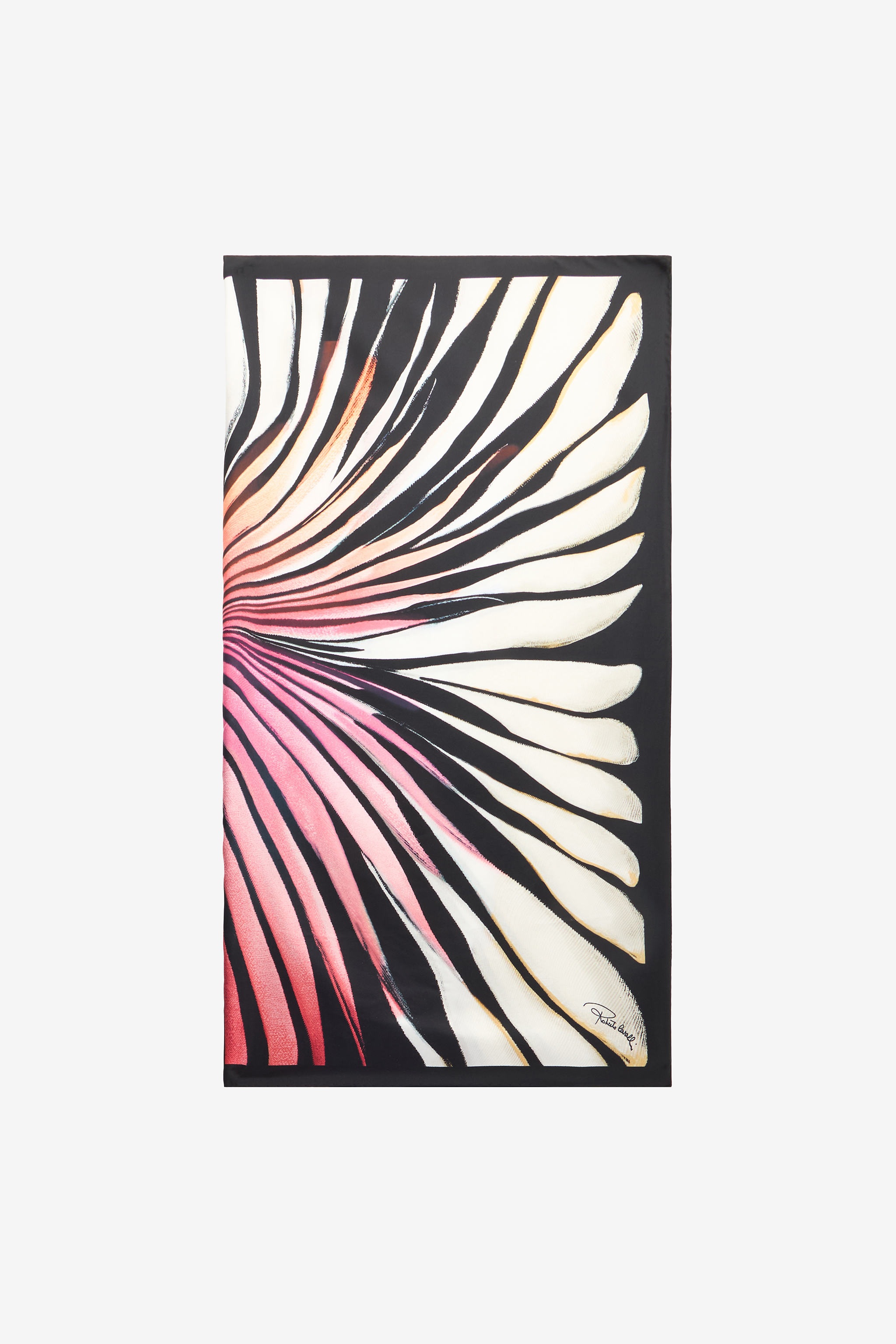 Roberto Cavalli Women's Coral Ray Of Paradise Print Silk Stole - Scarves & Silks