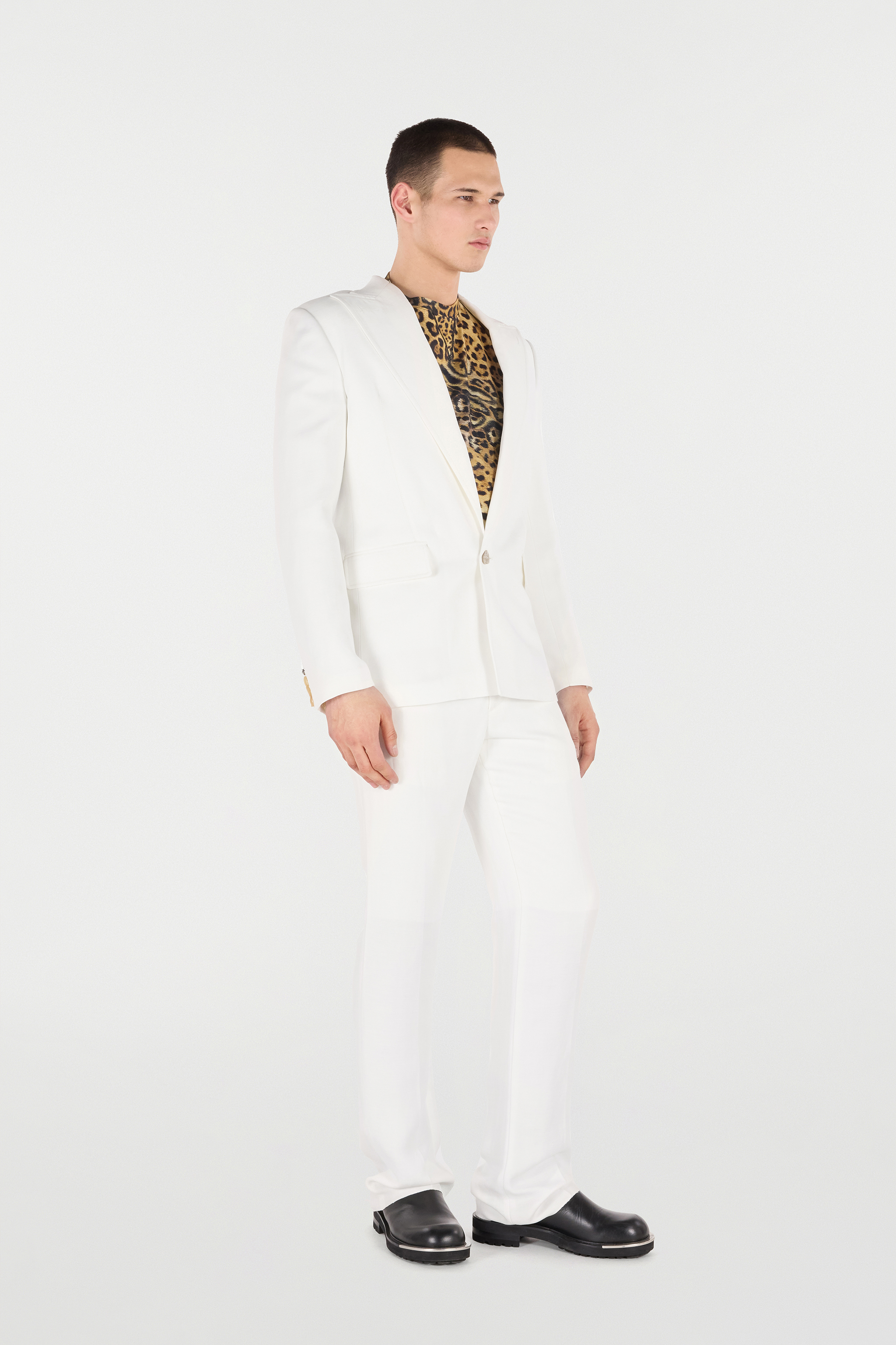 Roberto Cavalli White Tailored Blazer In White