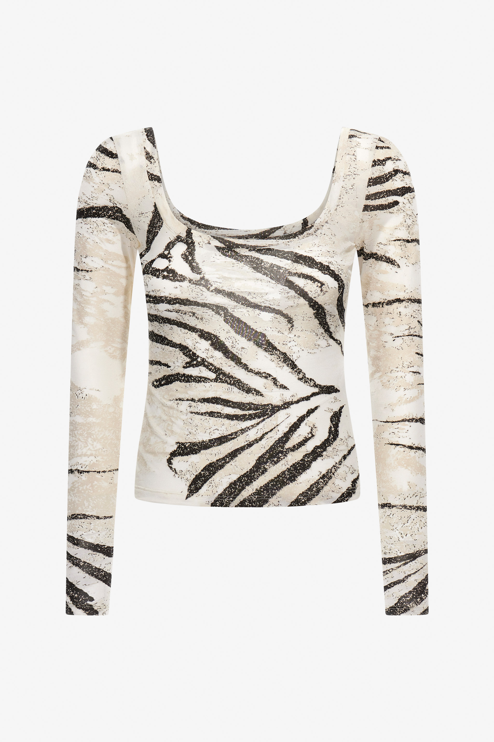 Roberto Cavalli Women's Ivory Zebra Print Top - Ready To Wear