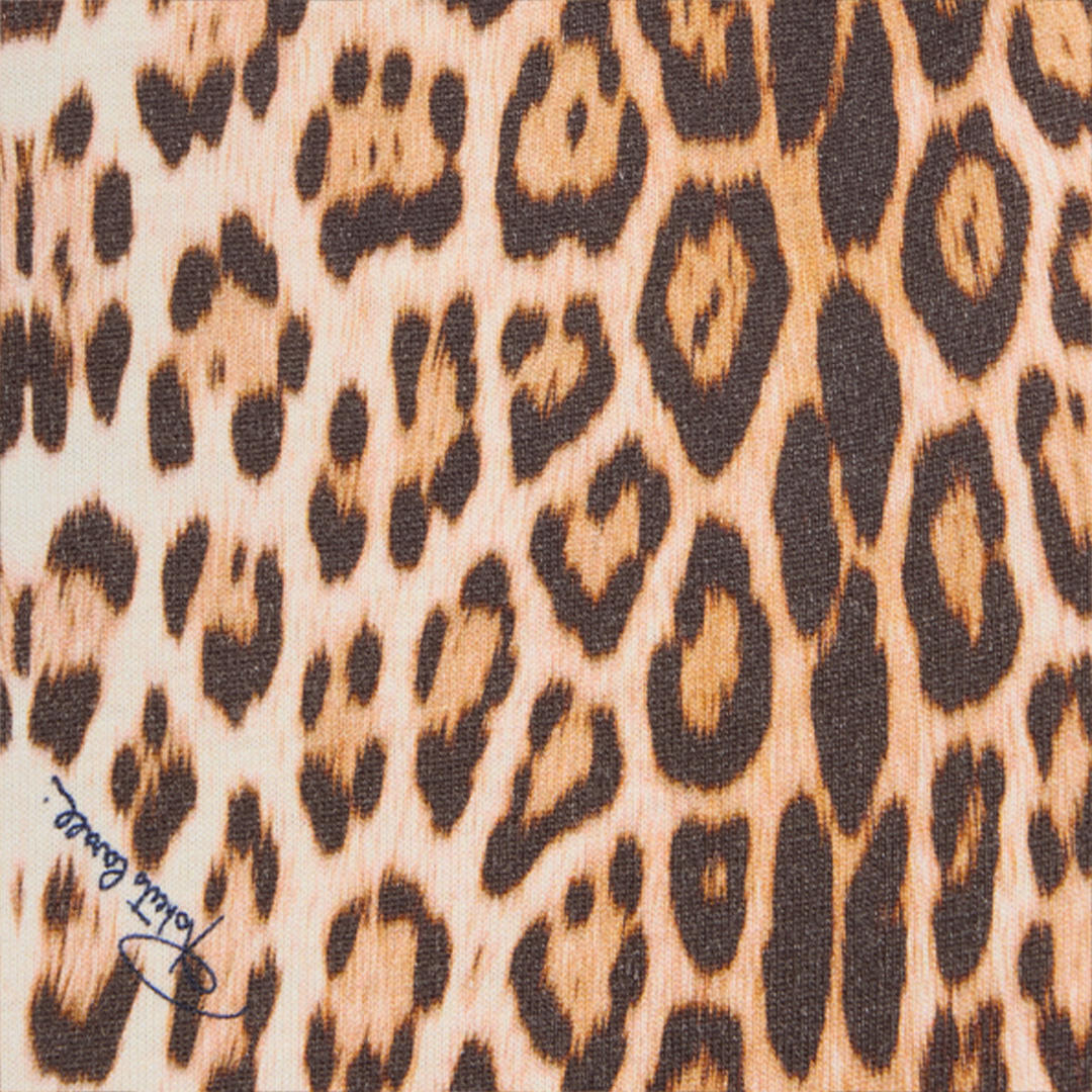 Roberto Cavalli Leggings With Jaguar Skin Print In Brown