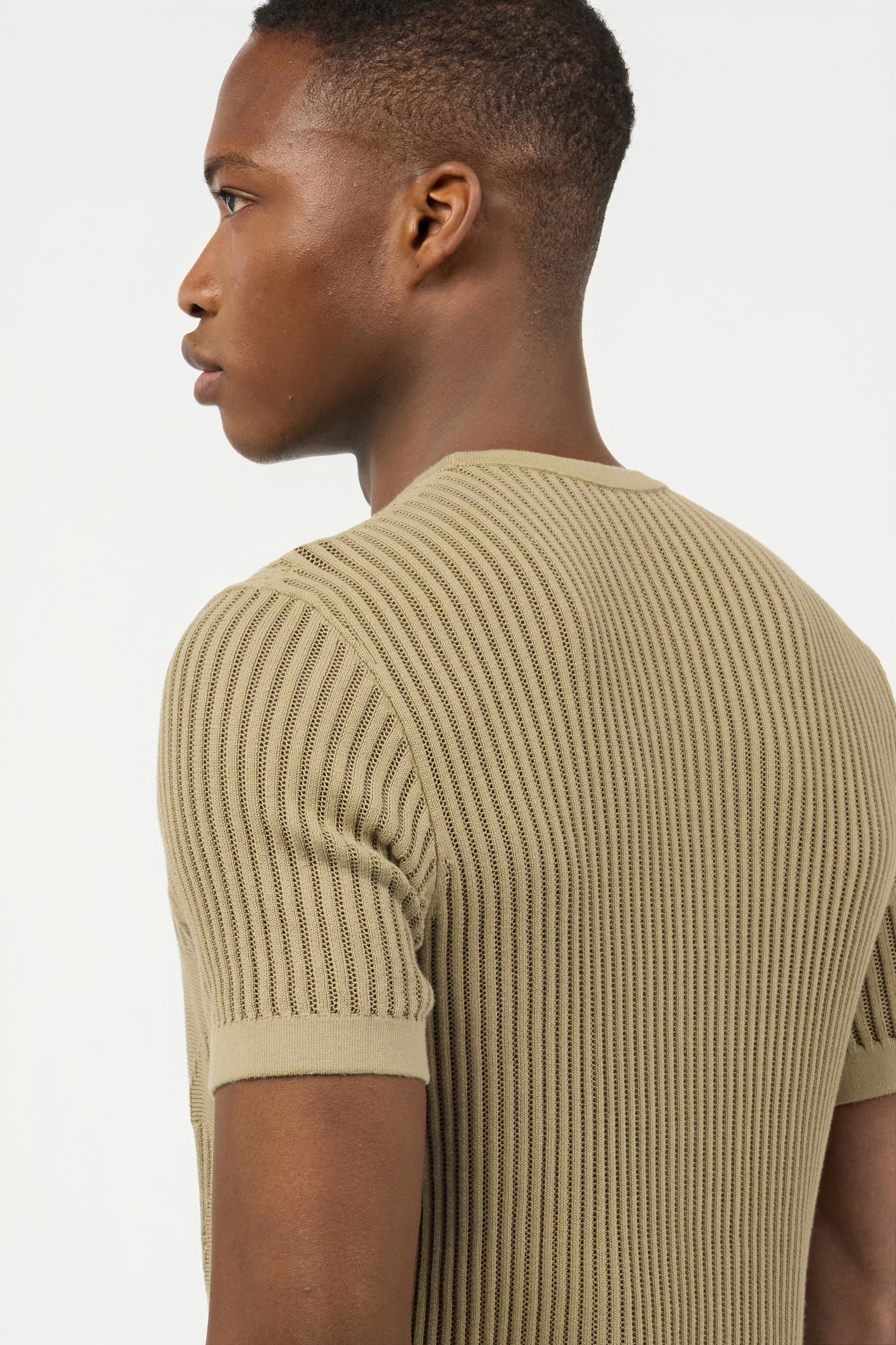 Roberto Cavalli Openwork Knit T-shirt In Light Brown