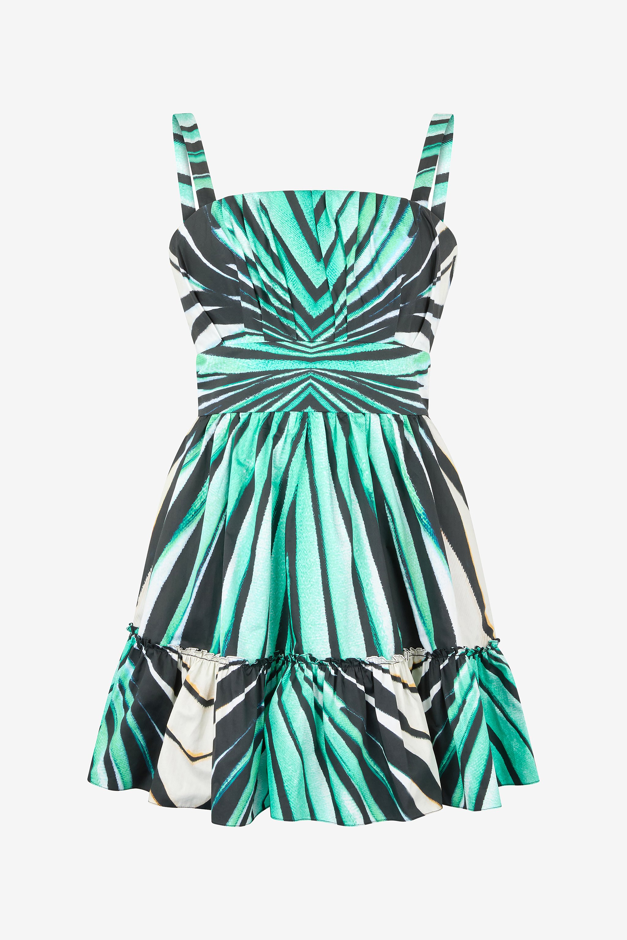 Ray of Sea Print Dress Mini