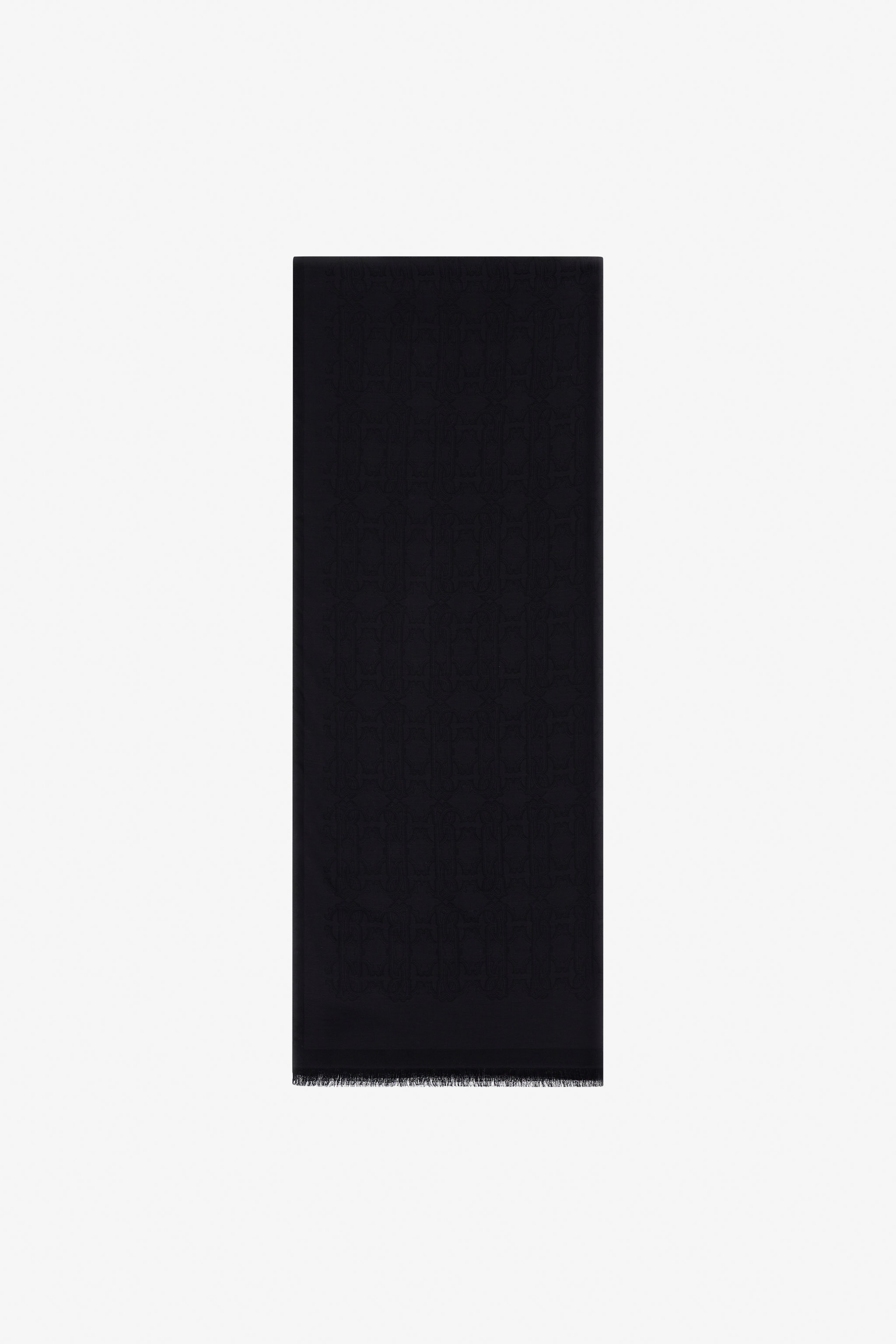 Roberto Cavalli Stole With Rc Monogram Print In Black