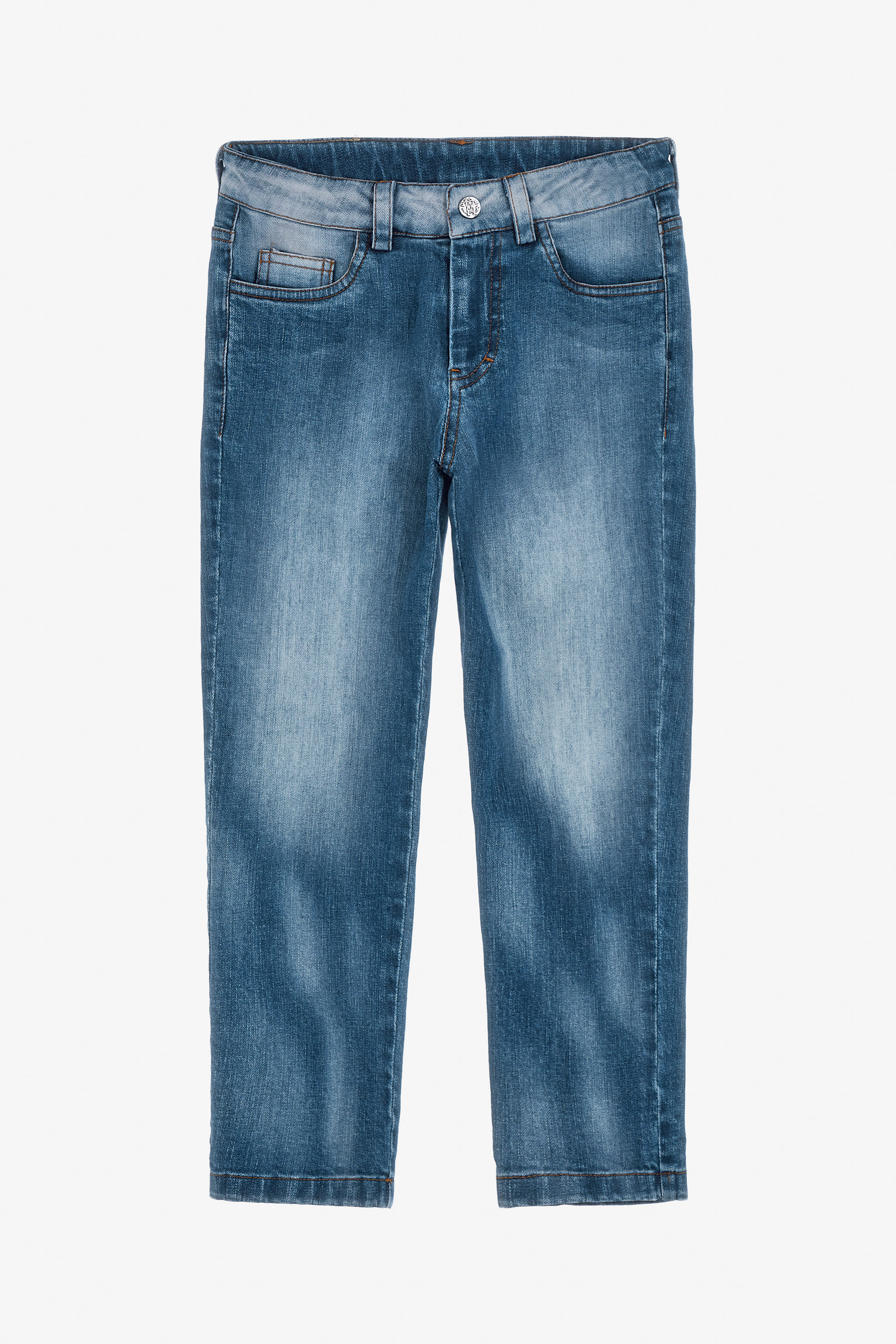 Roberto Cavalli Boys Blue Rc Logo Jeans - Ready To Wear