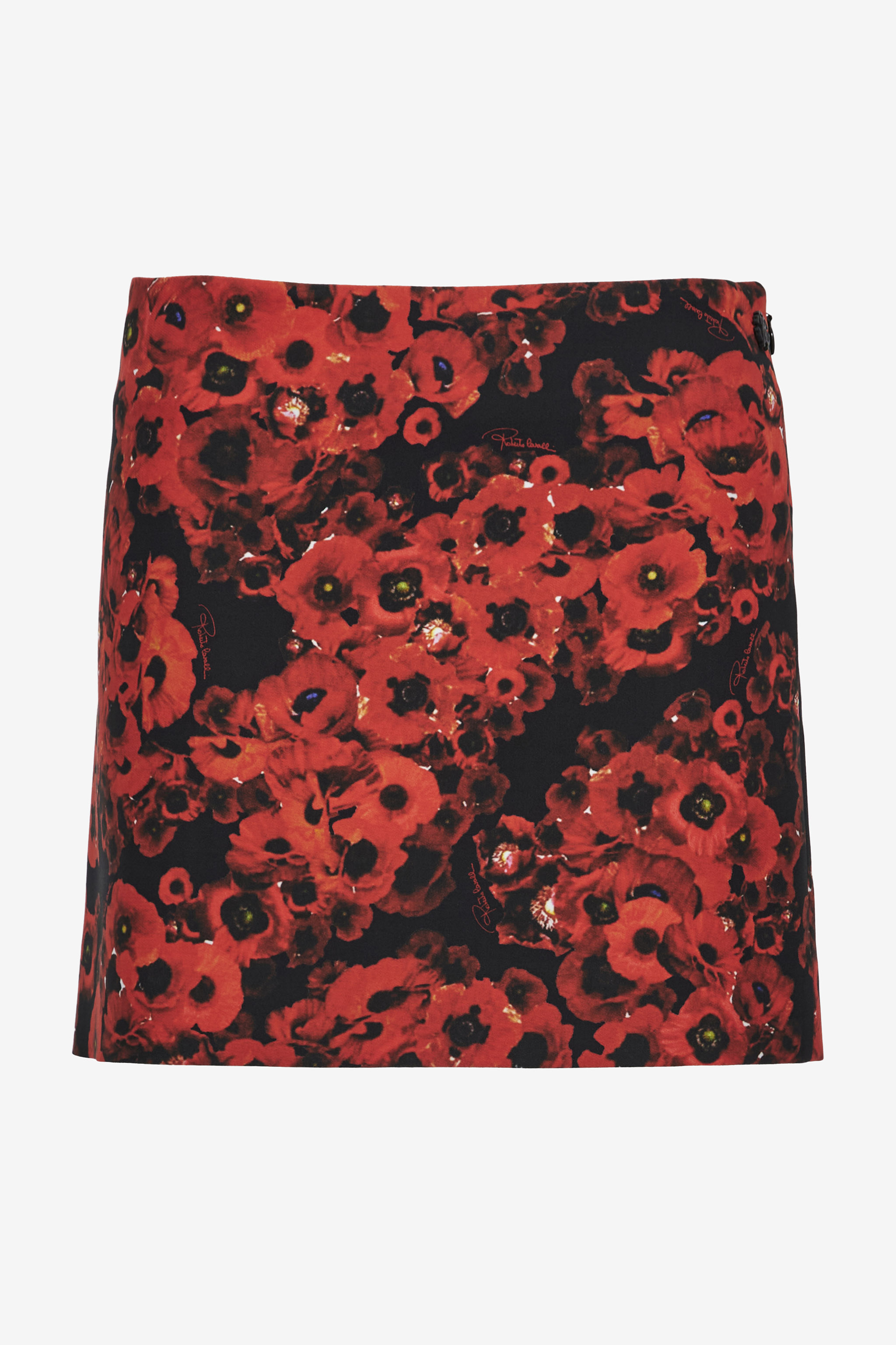 ROBERTO CAVALLI MINISKIRT WITH FLOWER PRINT