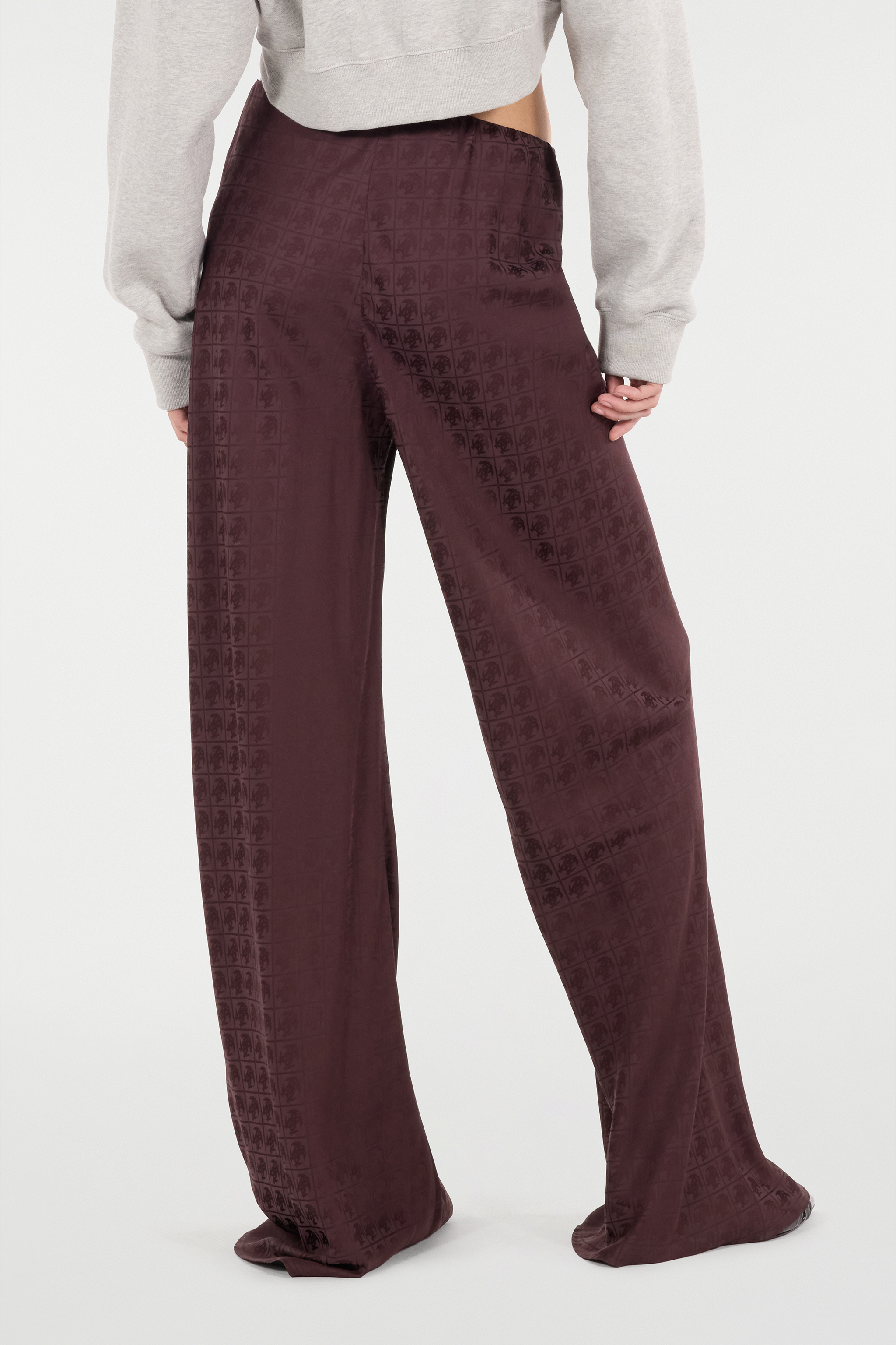 Loose Pants With Mirror Snake Monogram