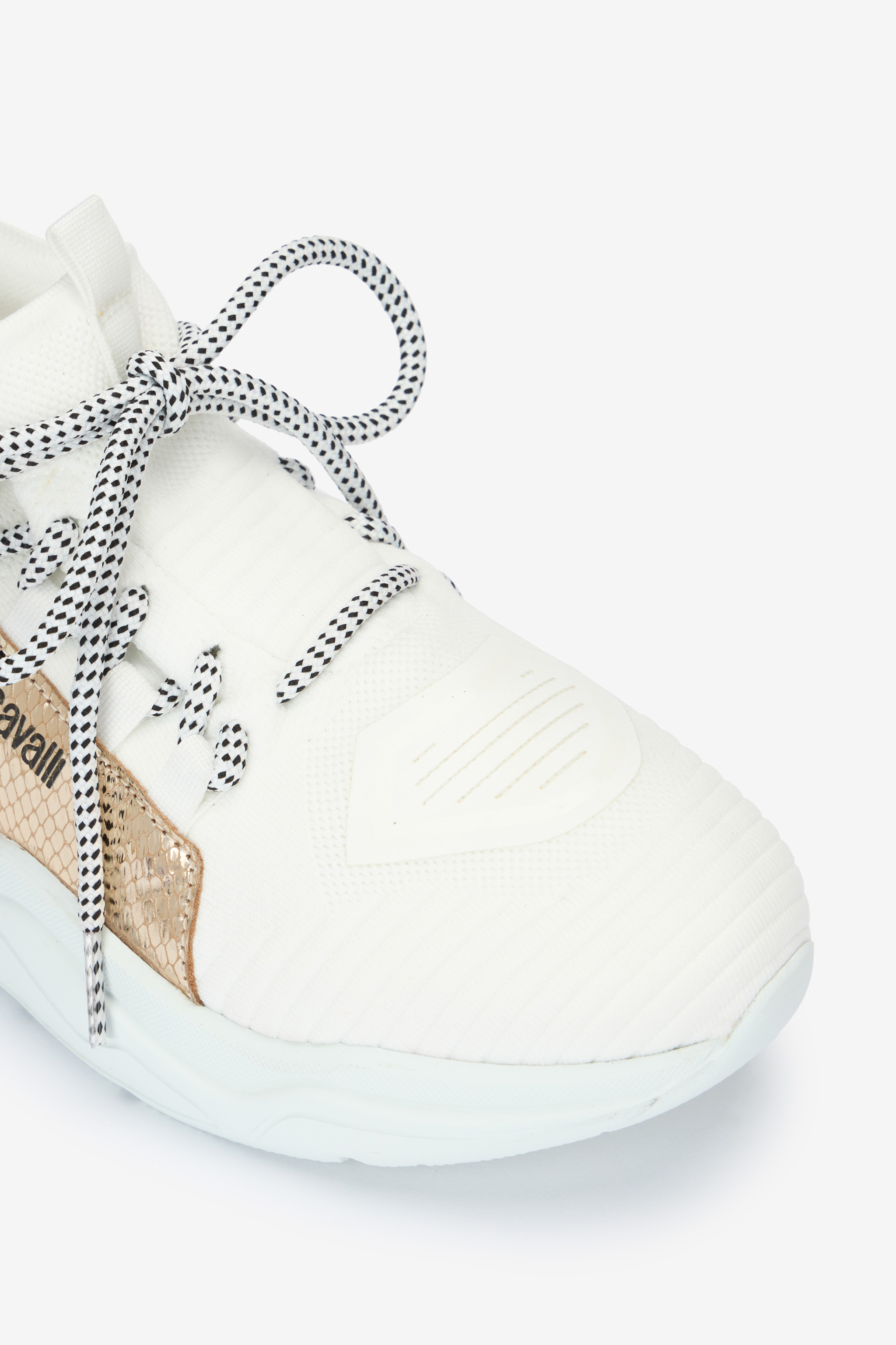 Roberto Cavalli Sneakers With Snake-effect Inserts In White