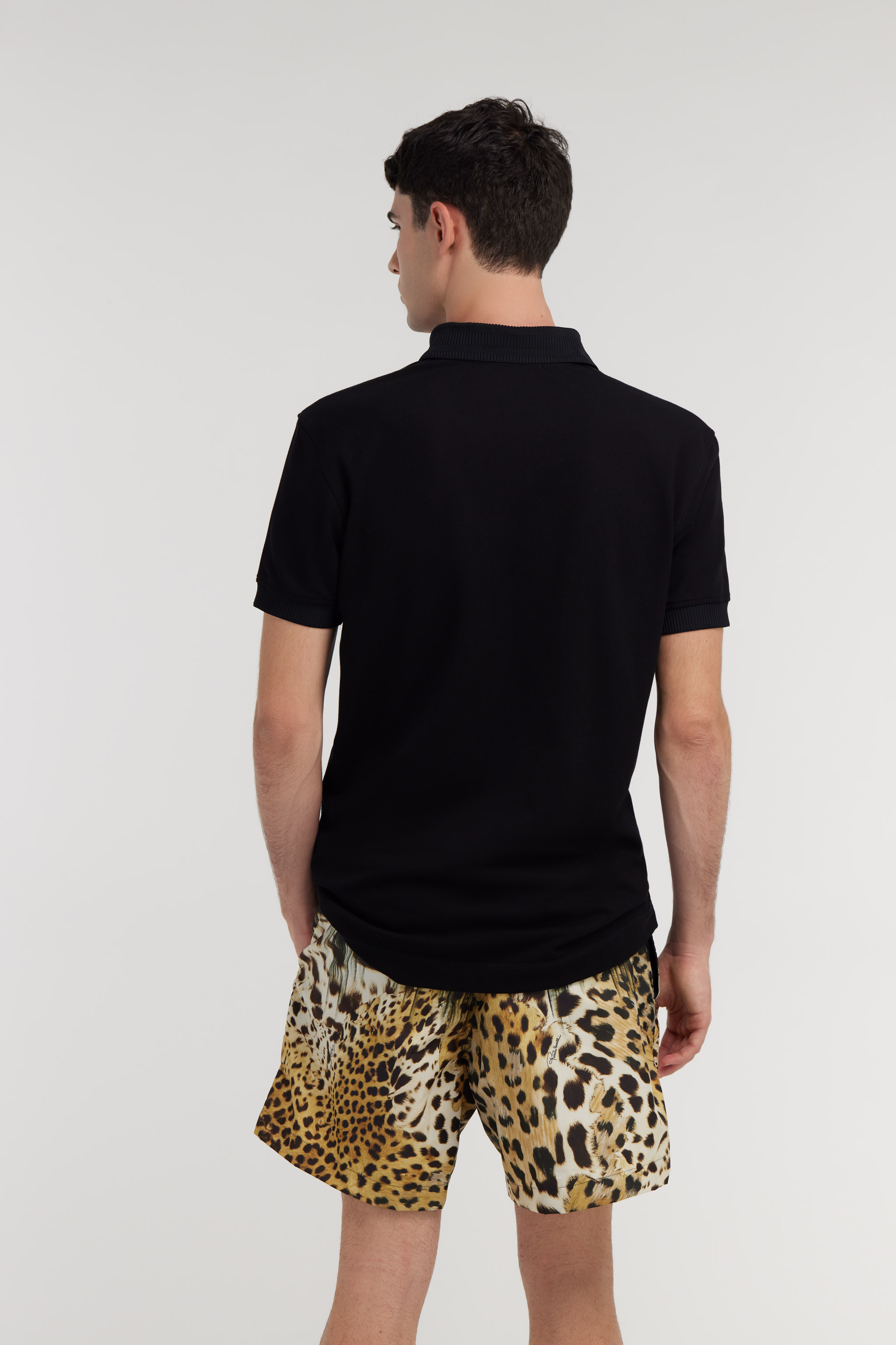 Roberto Cavalli Rc Logo Polo In Black