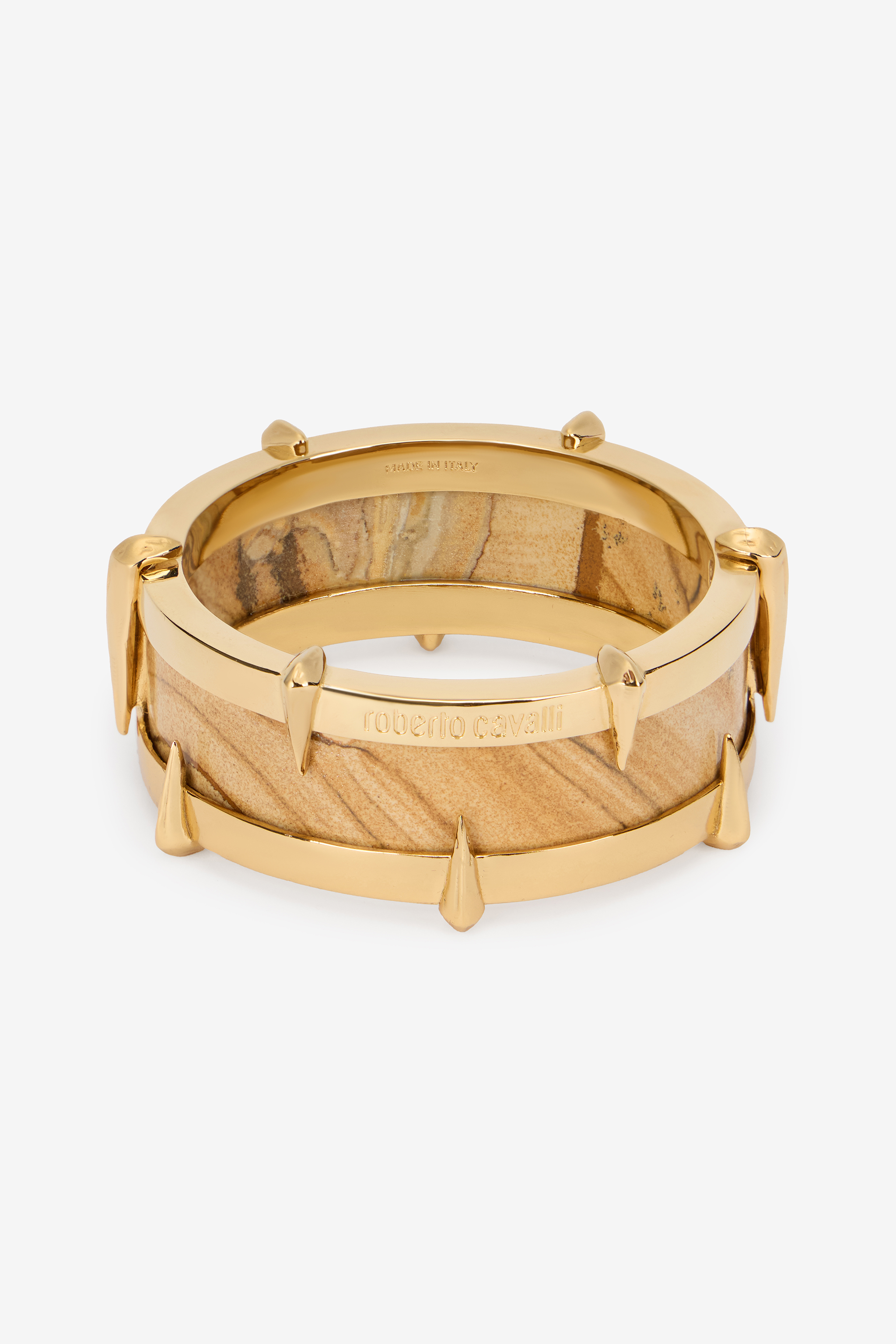 Roberto Cavalli Women's Gold/Yellow -Tone Bracelet With Semiprecious Stone And Spikes - Accessories L.
