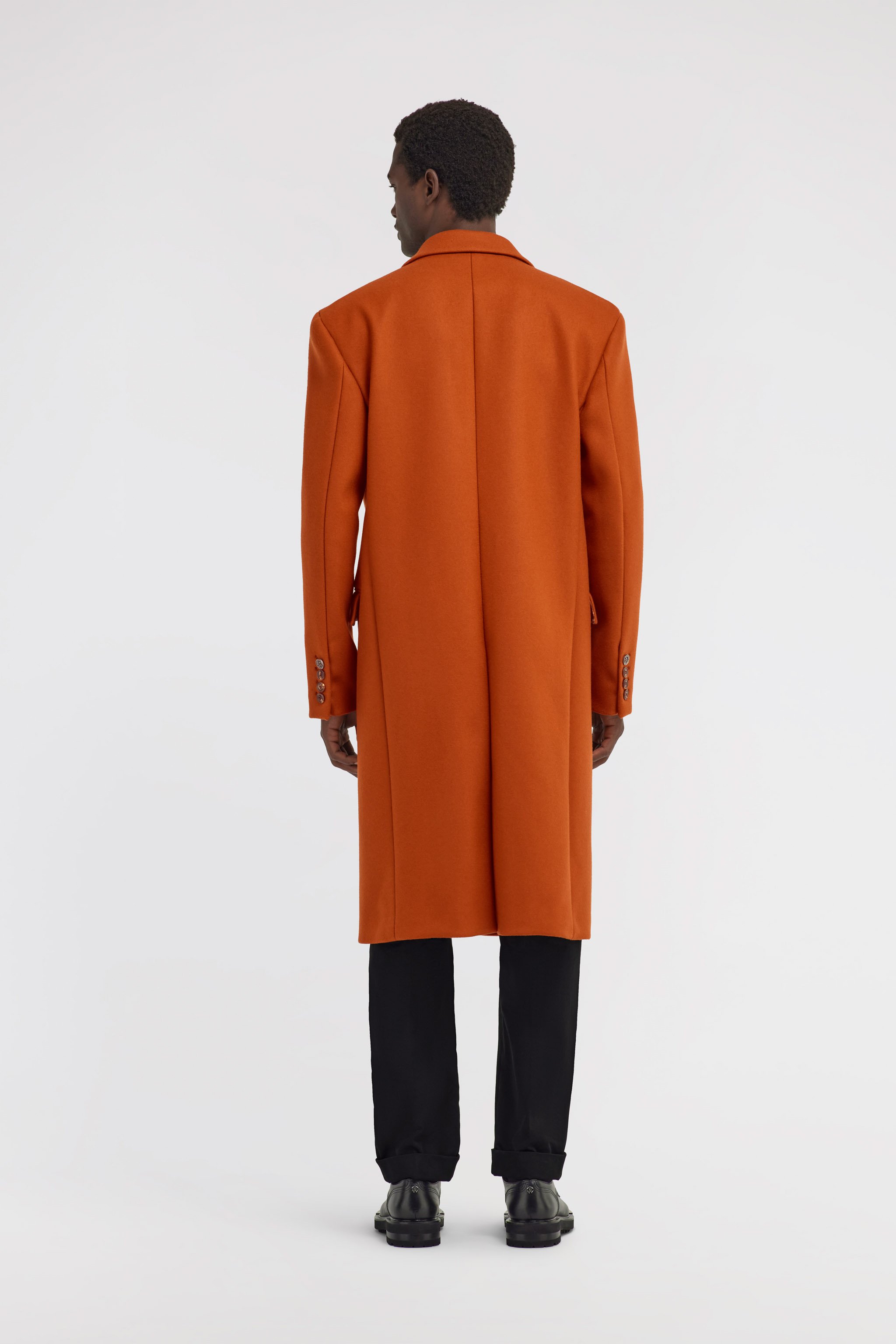 Roberto Cavalli Coat With Broccato Lining In Orange
