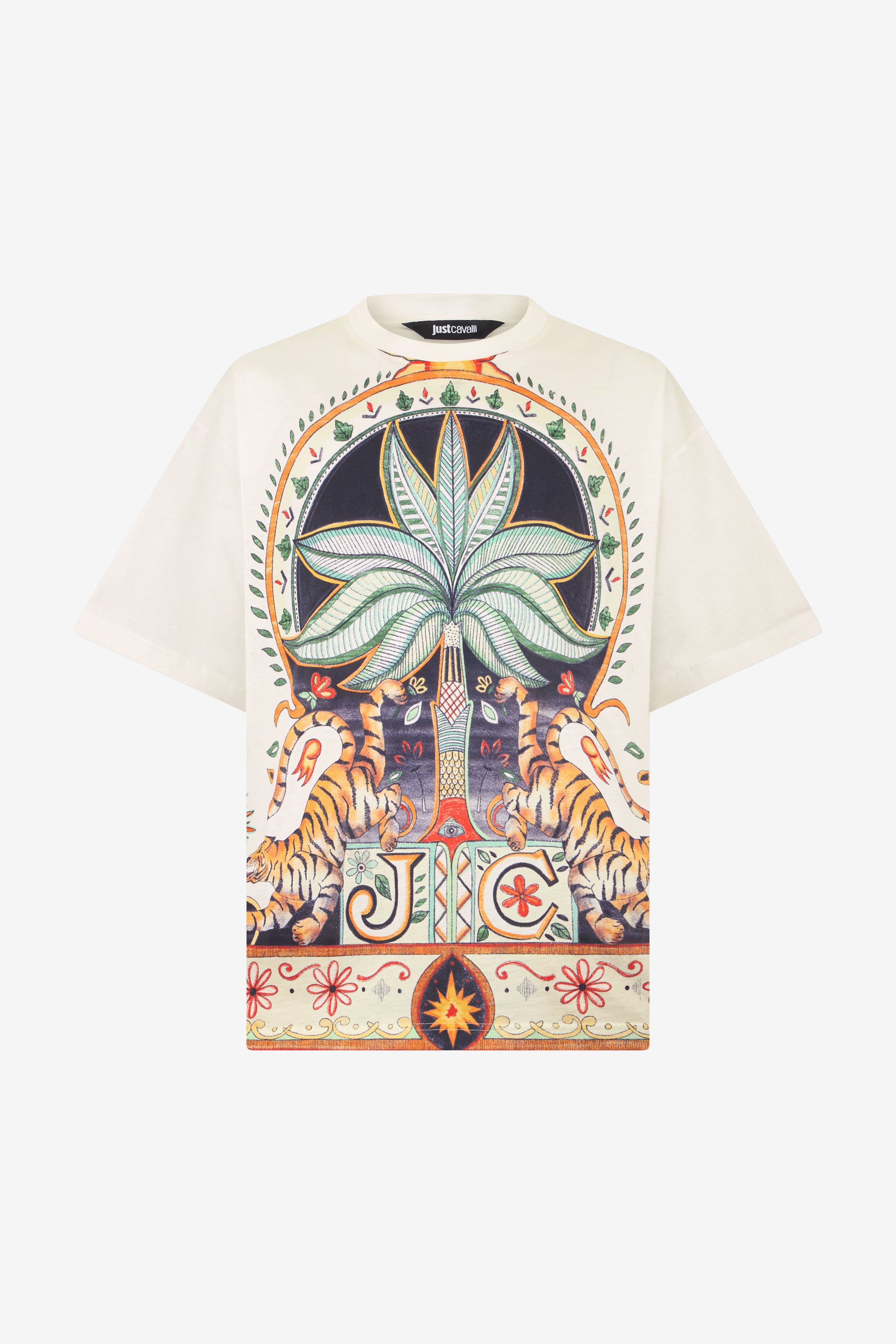 Roberto Cavalli Tropical Garden Print T-Shirt