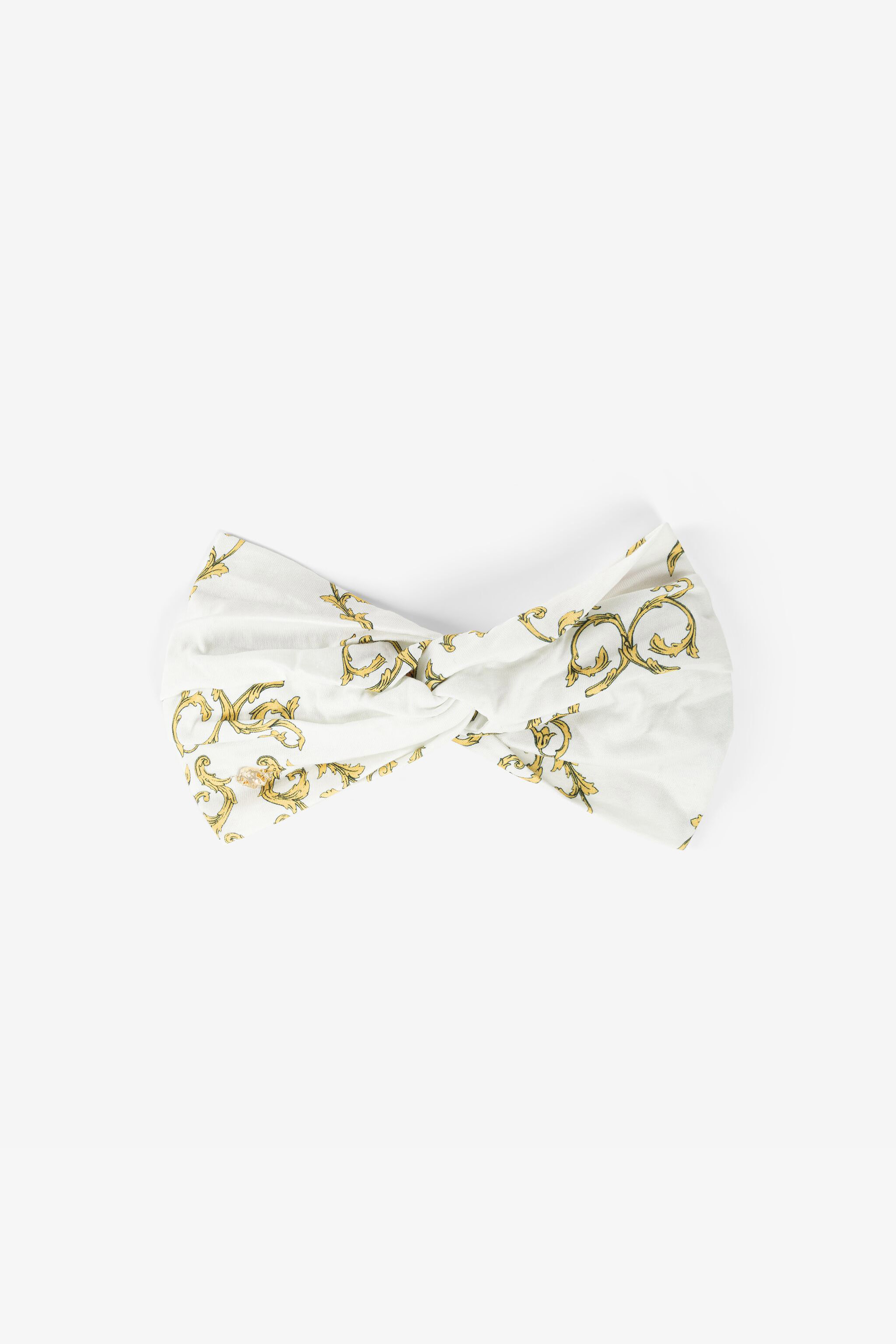 Roberto Cavalli Filigree-print Twist Headband