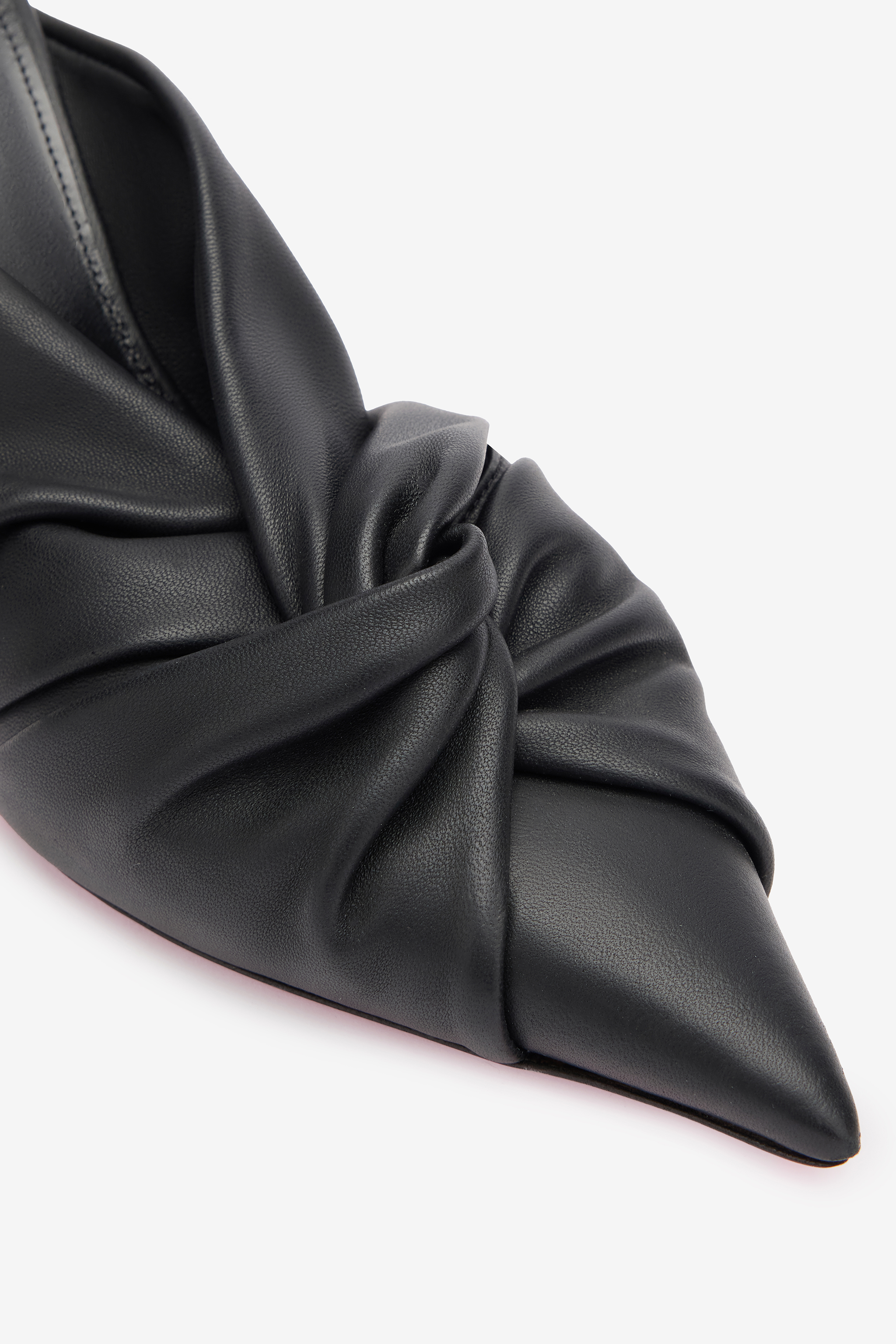 Leather Mules With Knotted Detail