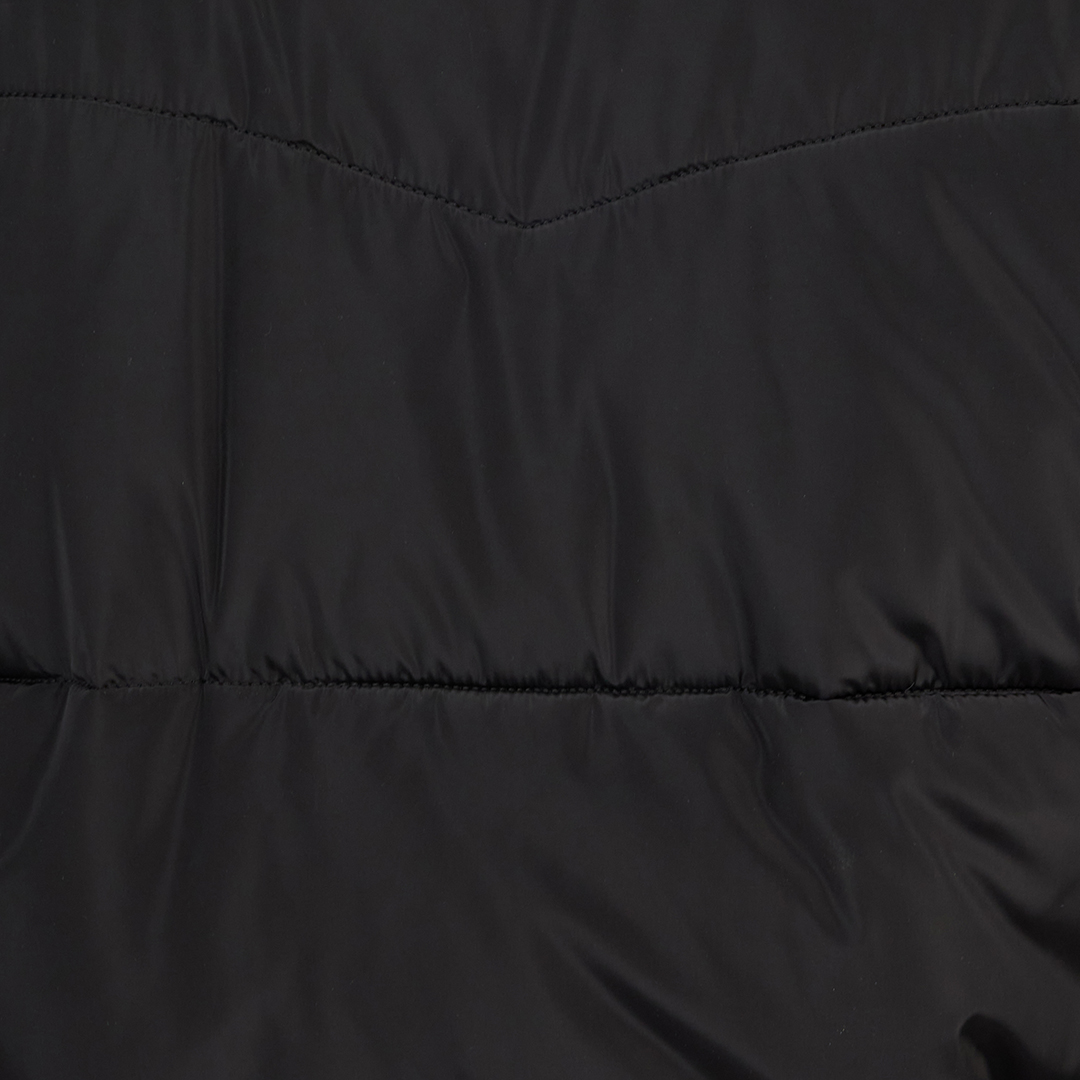 Roberto Cavalli Black Puffer Jacket With Monogram Jc In Blue