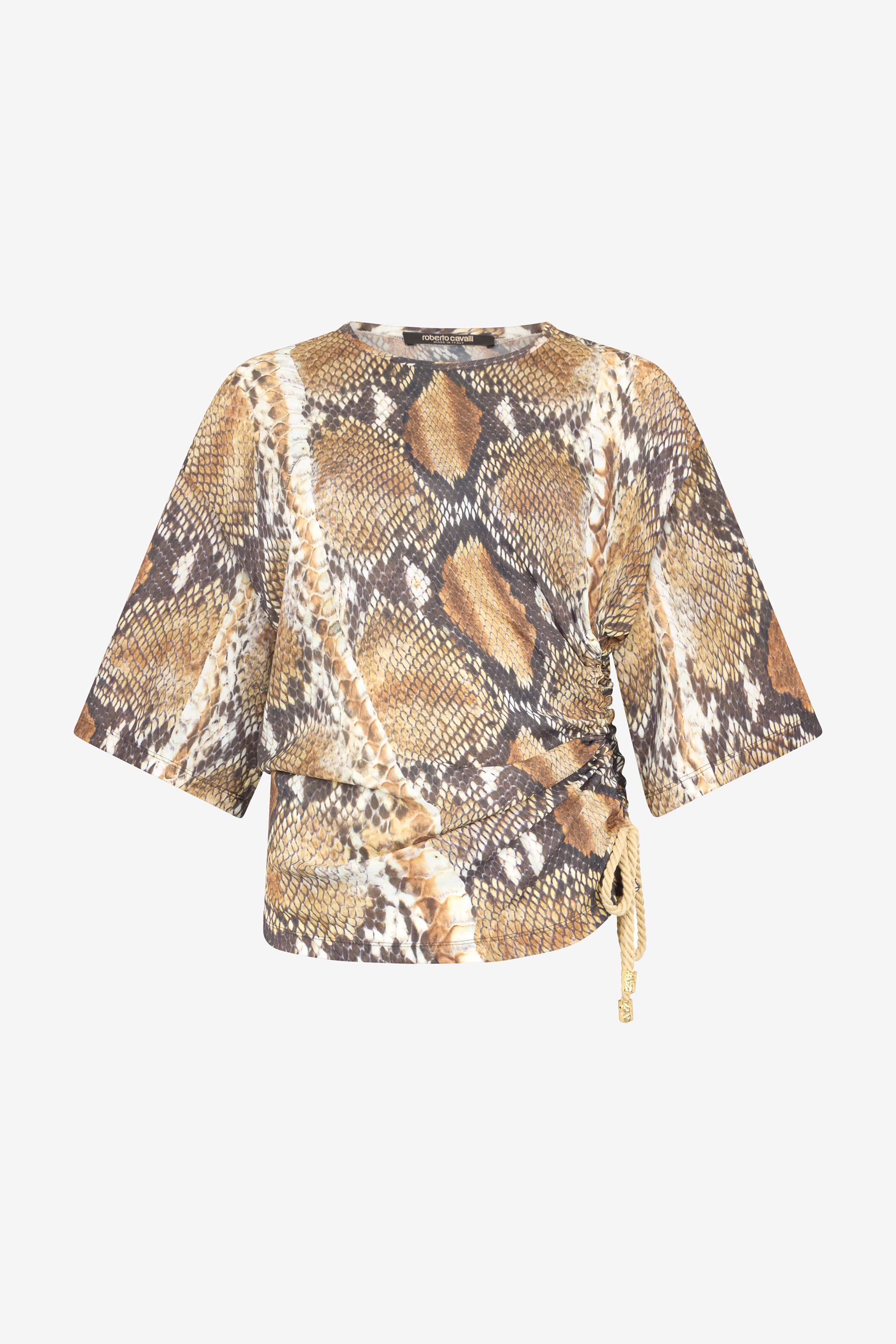 Roberto Cavalli , T-Shirts, Female, Multicolor, M, Animalier Print T-Shirt - Image 2