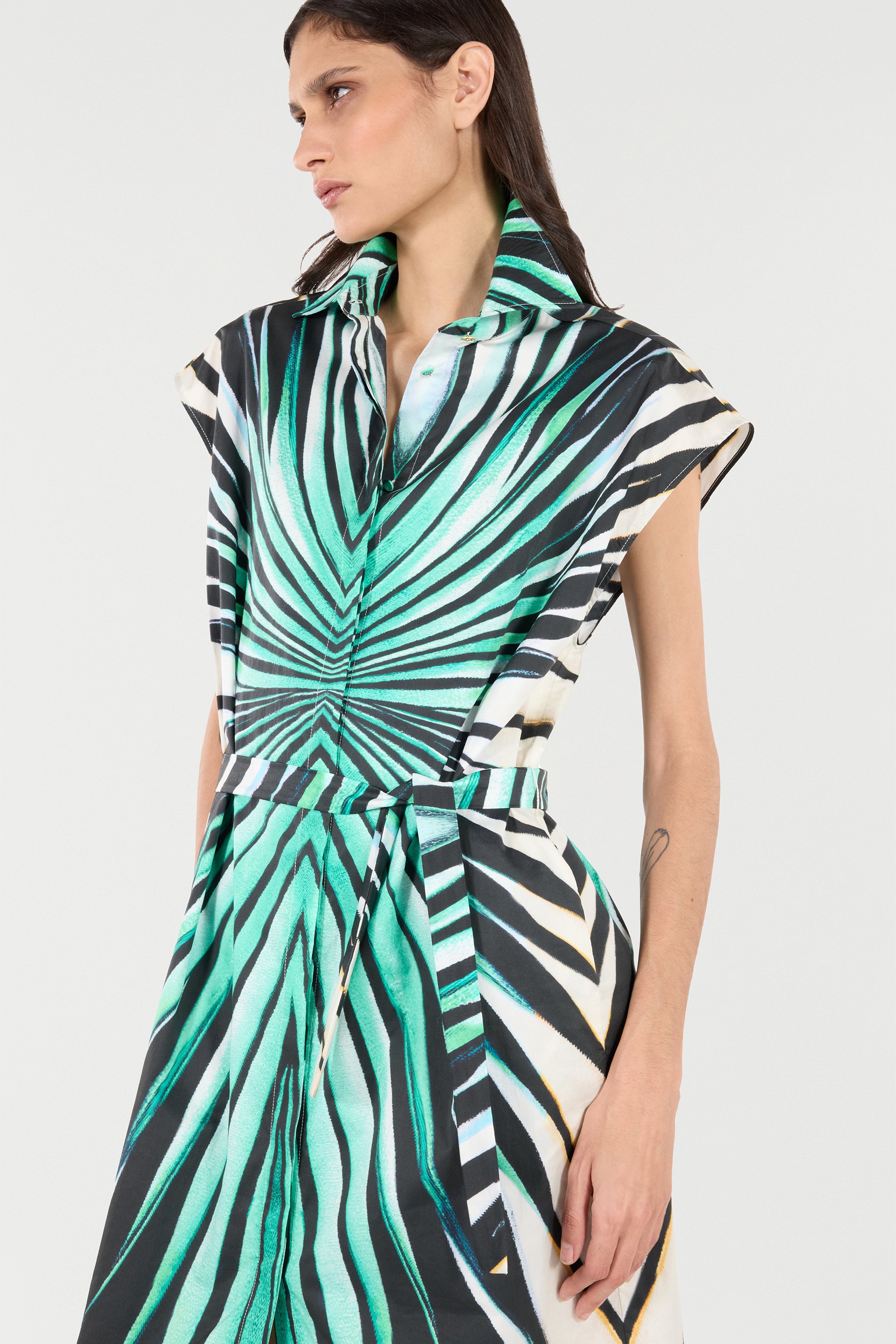 Shop Roberto Cavalli Midikleid Mit Ray Of Sea Print