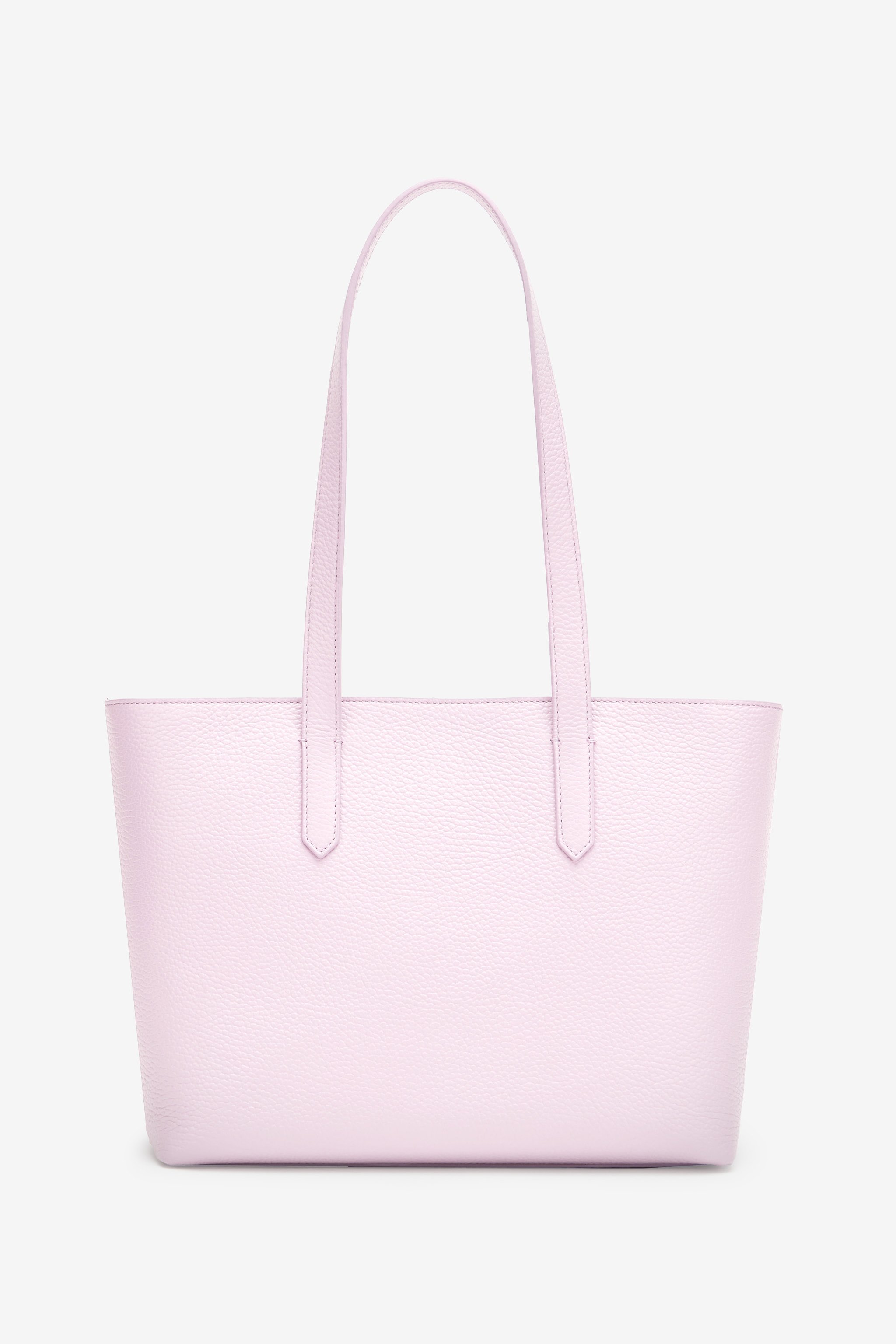 Roberto Cavalli Medium Leather Shopper With Rc Charm In Pink