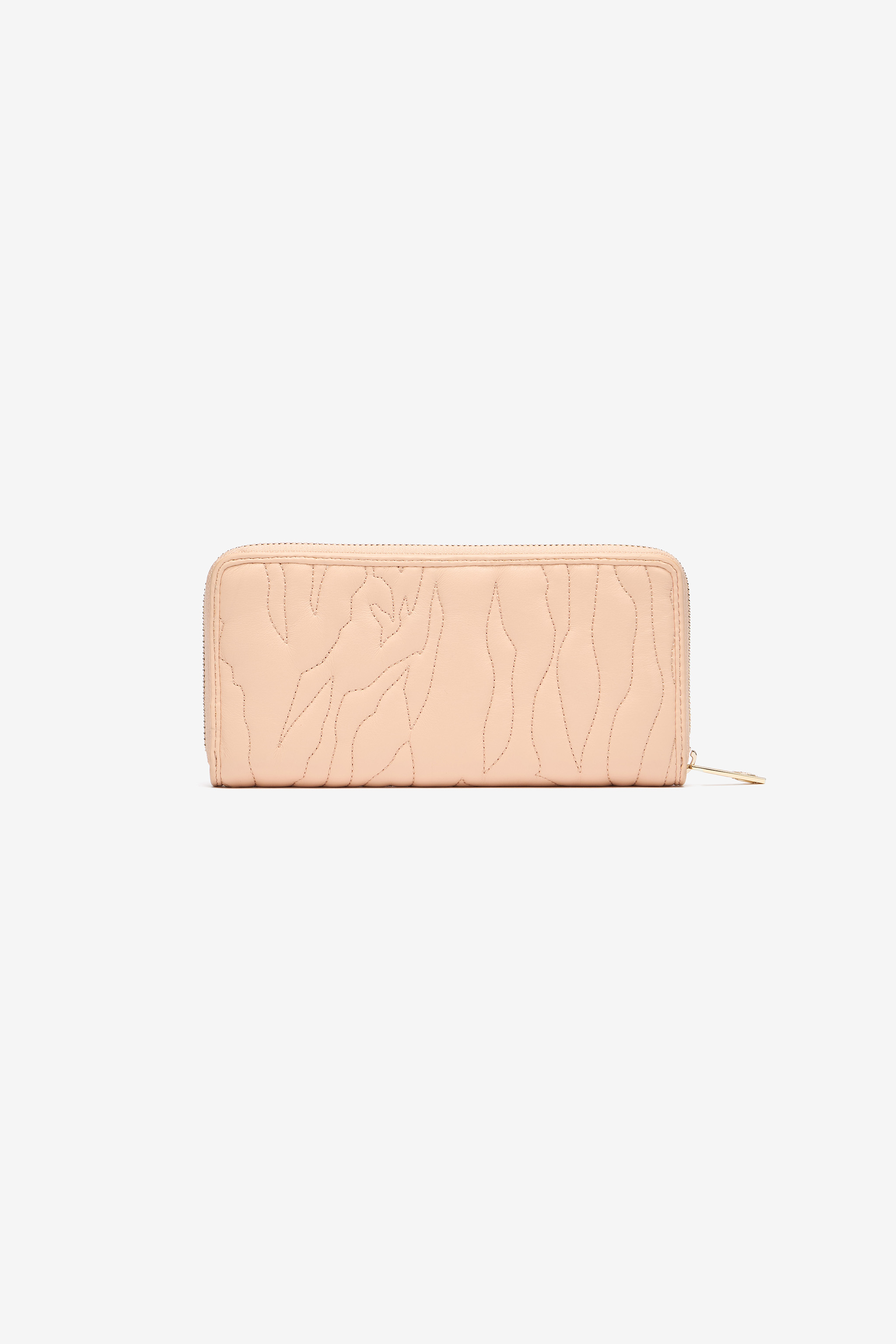Roberto Cavalli Quilted Wallet With Logo In Light Brown