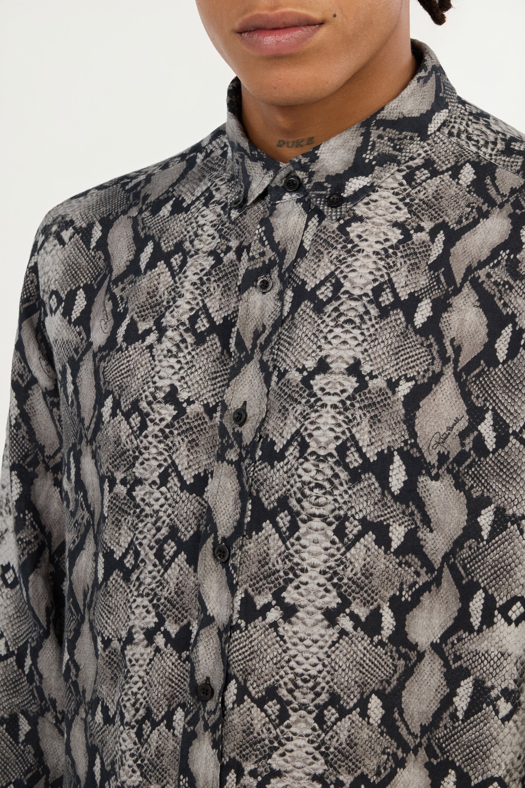 Snake Print Flax Shirt