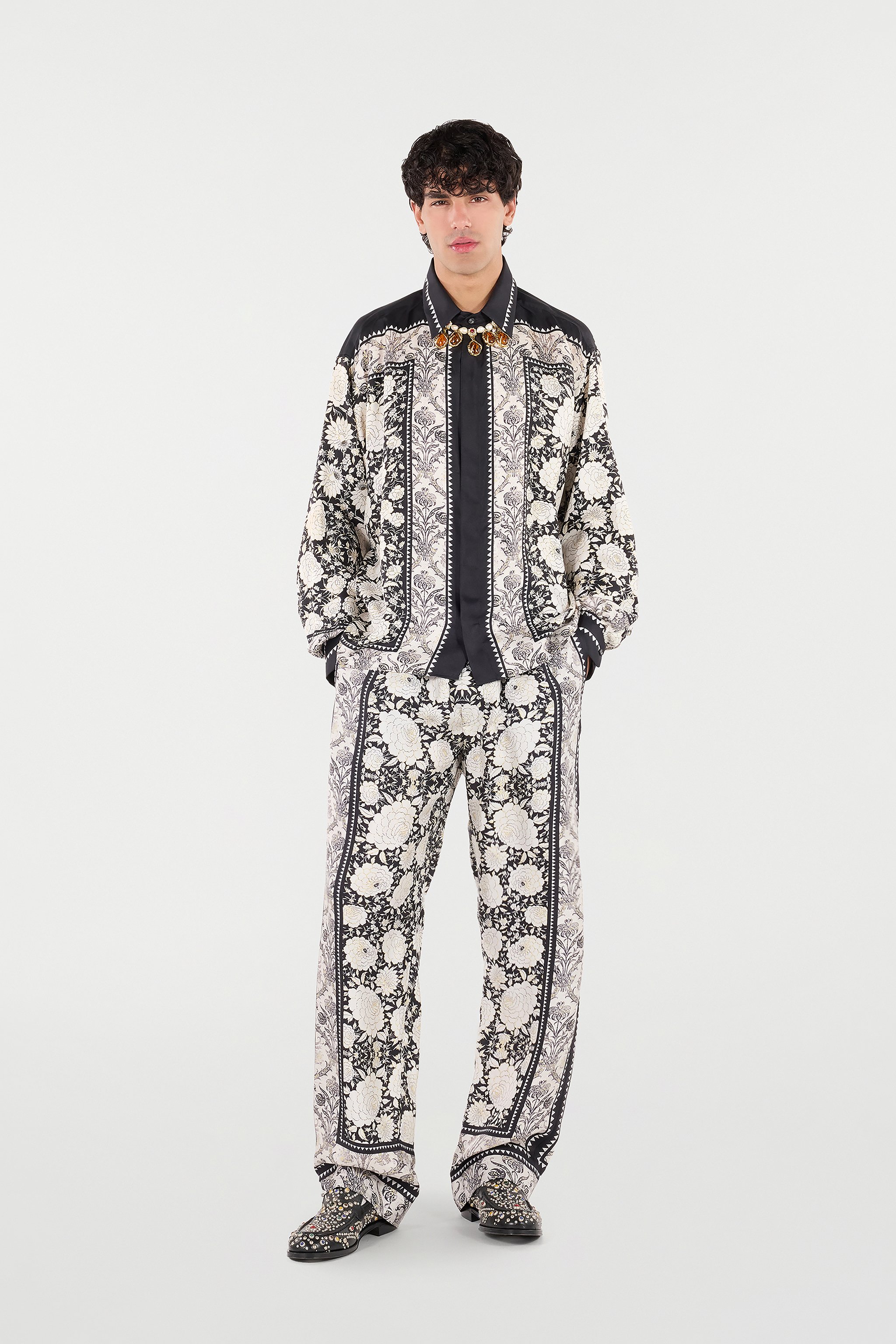 Silk Shirt With Floral Print