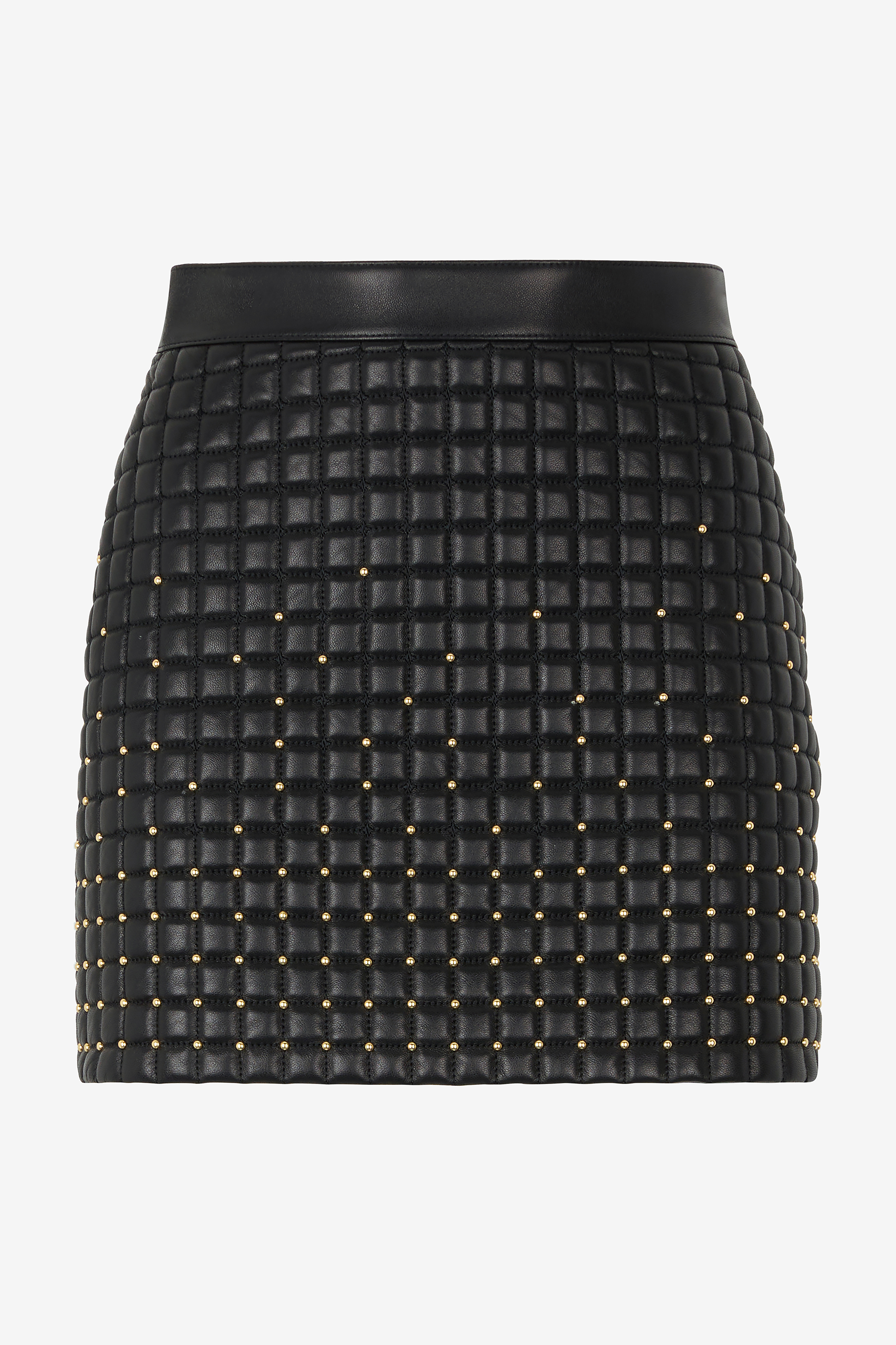 Quilted Leather Miniskirt