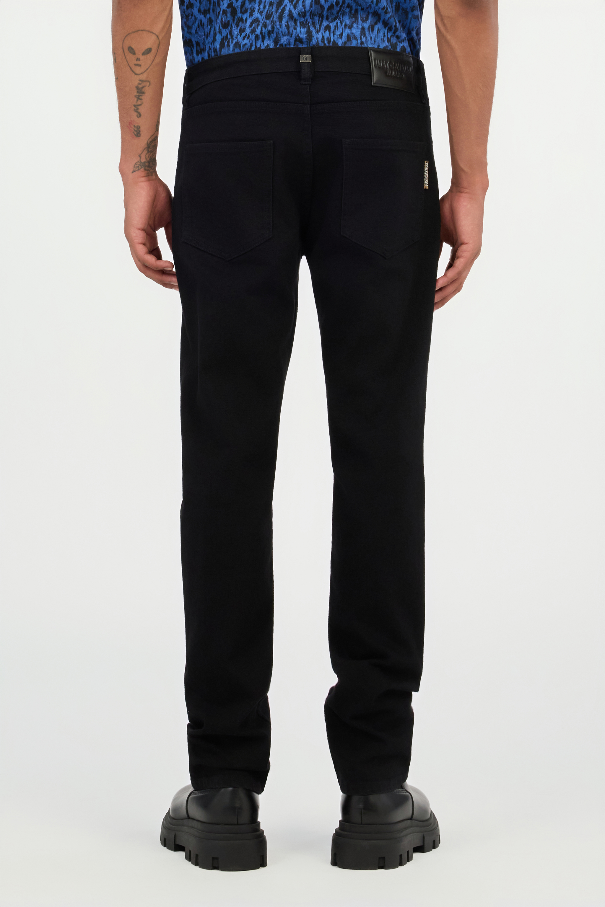 Roberto Cavalli Black Denim Jeans In Black