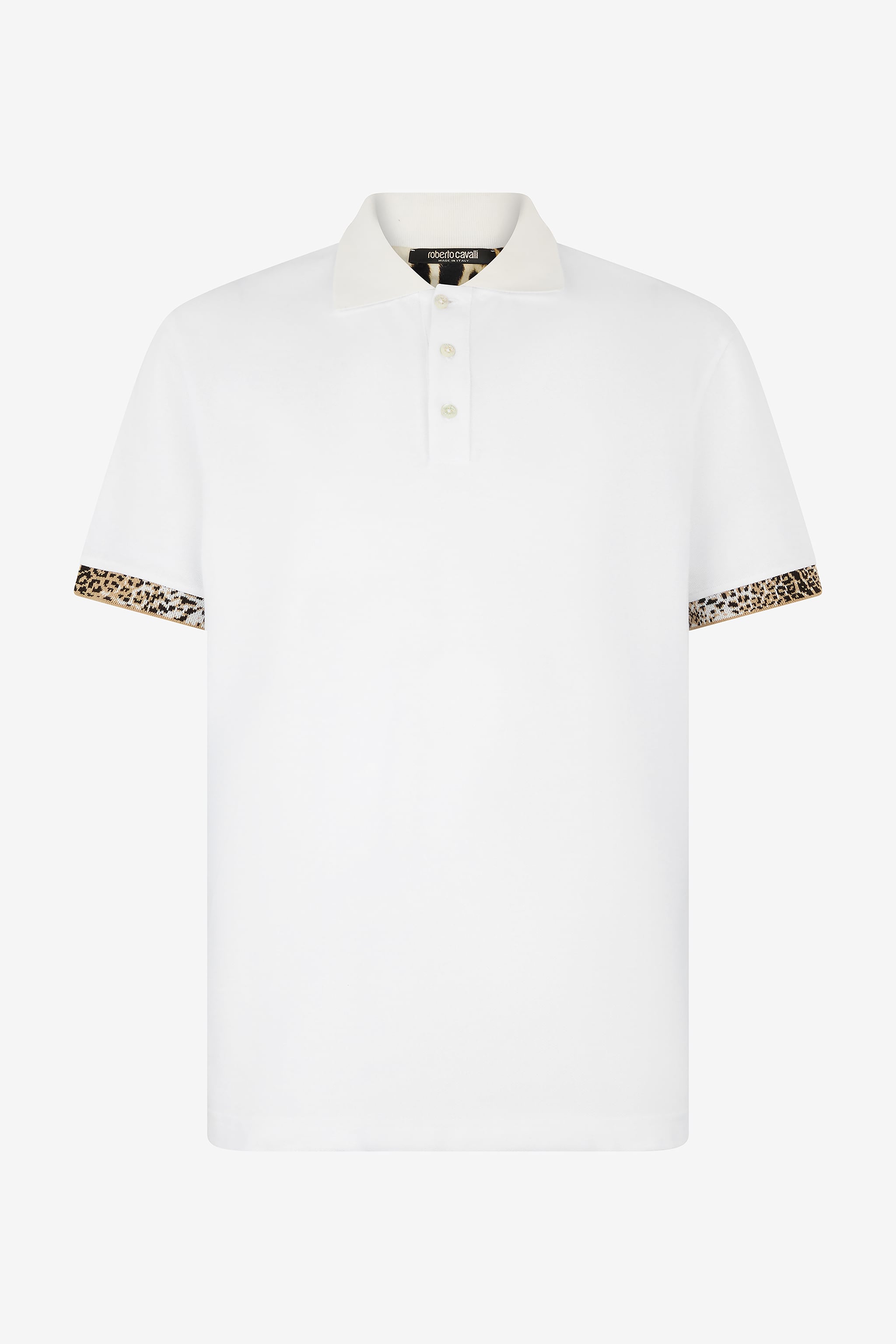 Roberto Cavalli Polo With Jaguar Skin Details