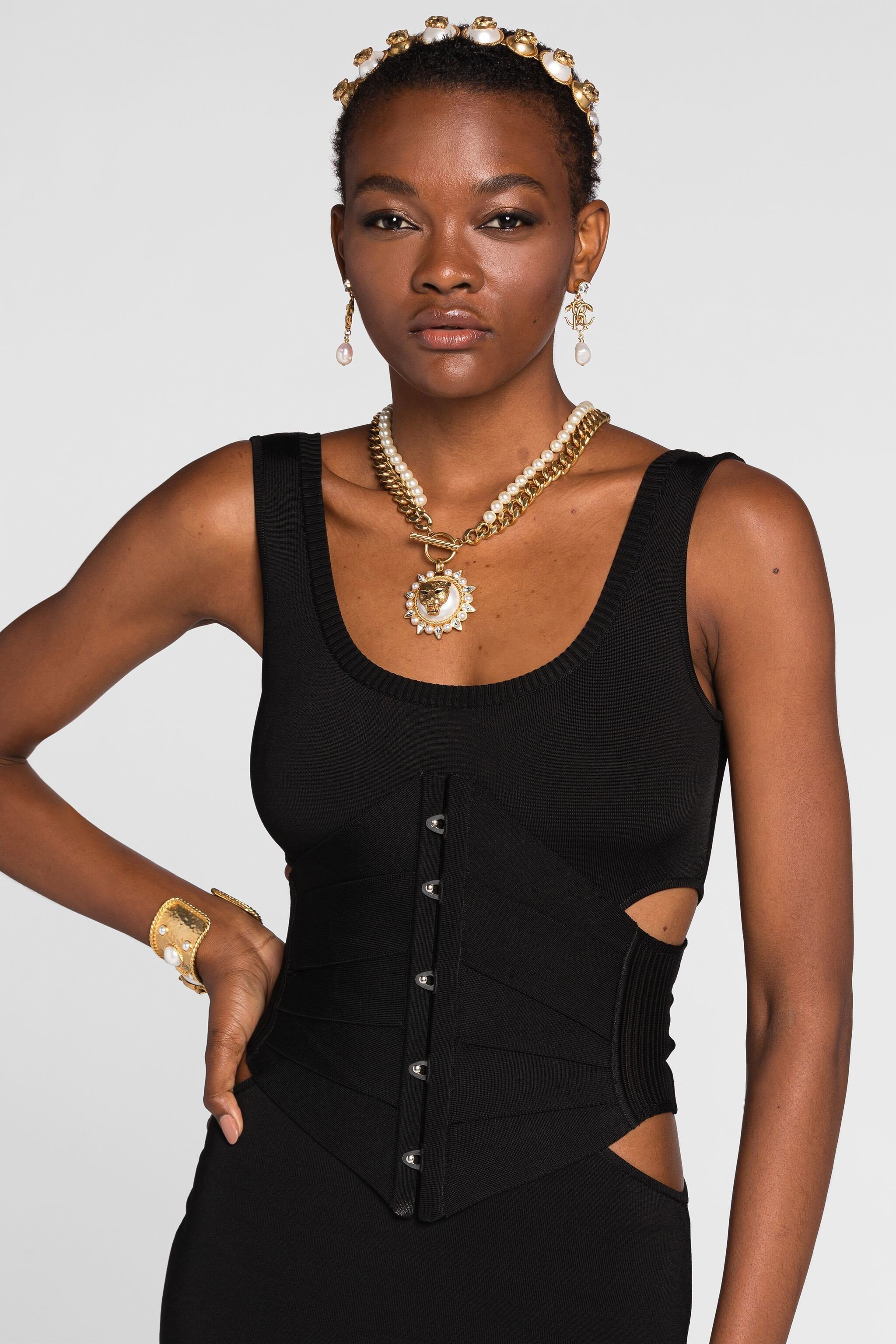 ROBERTO CAVALLI MINIKLEID MIT CUT-OUT 