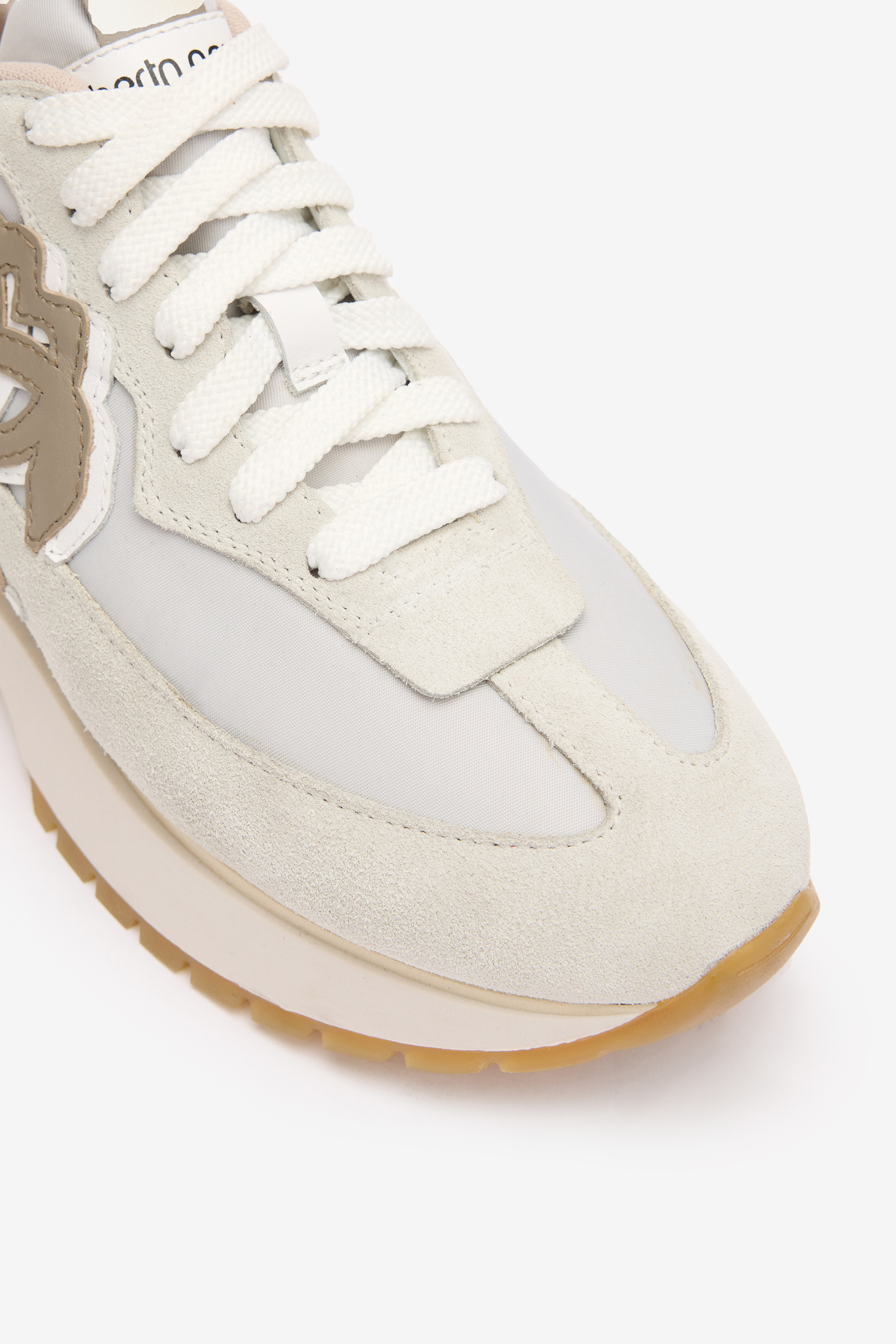 Roberto Cavalli Sneakers With Contrasting Back And Mirror Snake Monogram In White