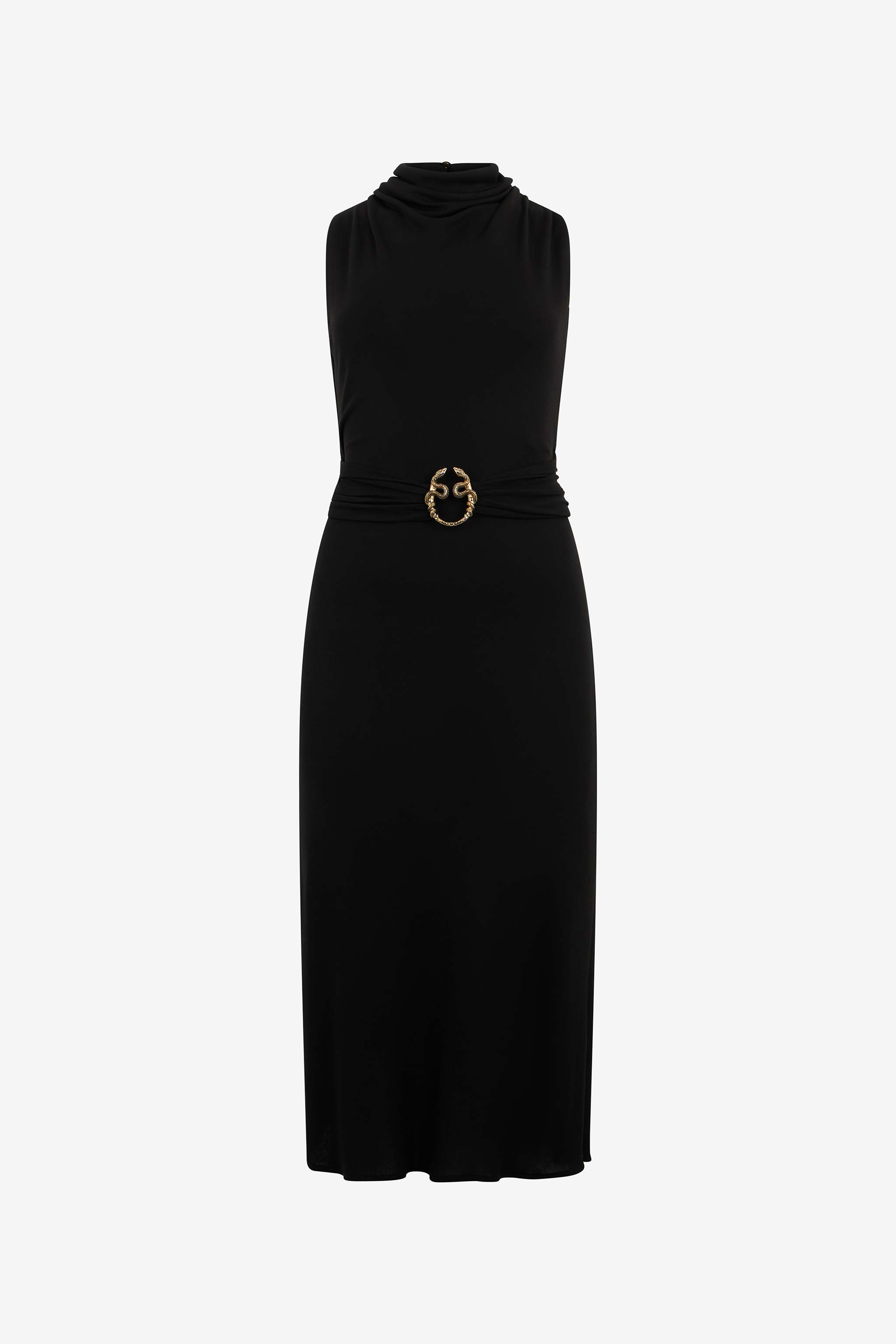 Roberto Cavalli Midi Dress with Snake Detail