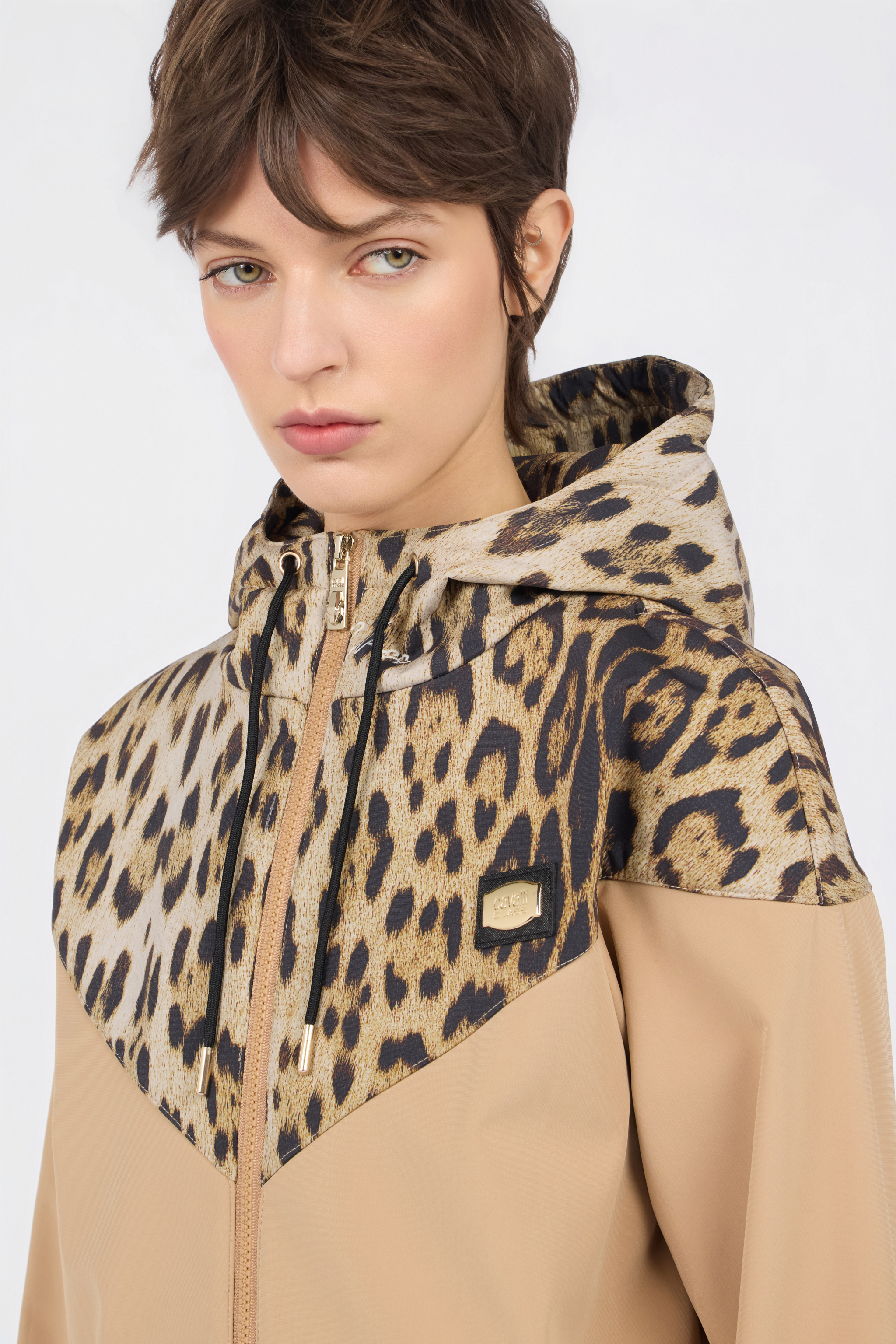 Roberto Cavalli Hooded Bomber Jacket in Leopard Print | Thumbnail 4
