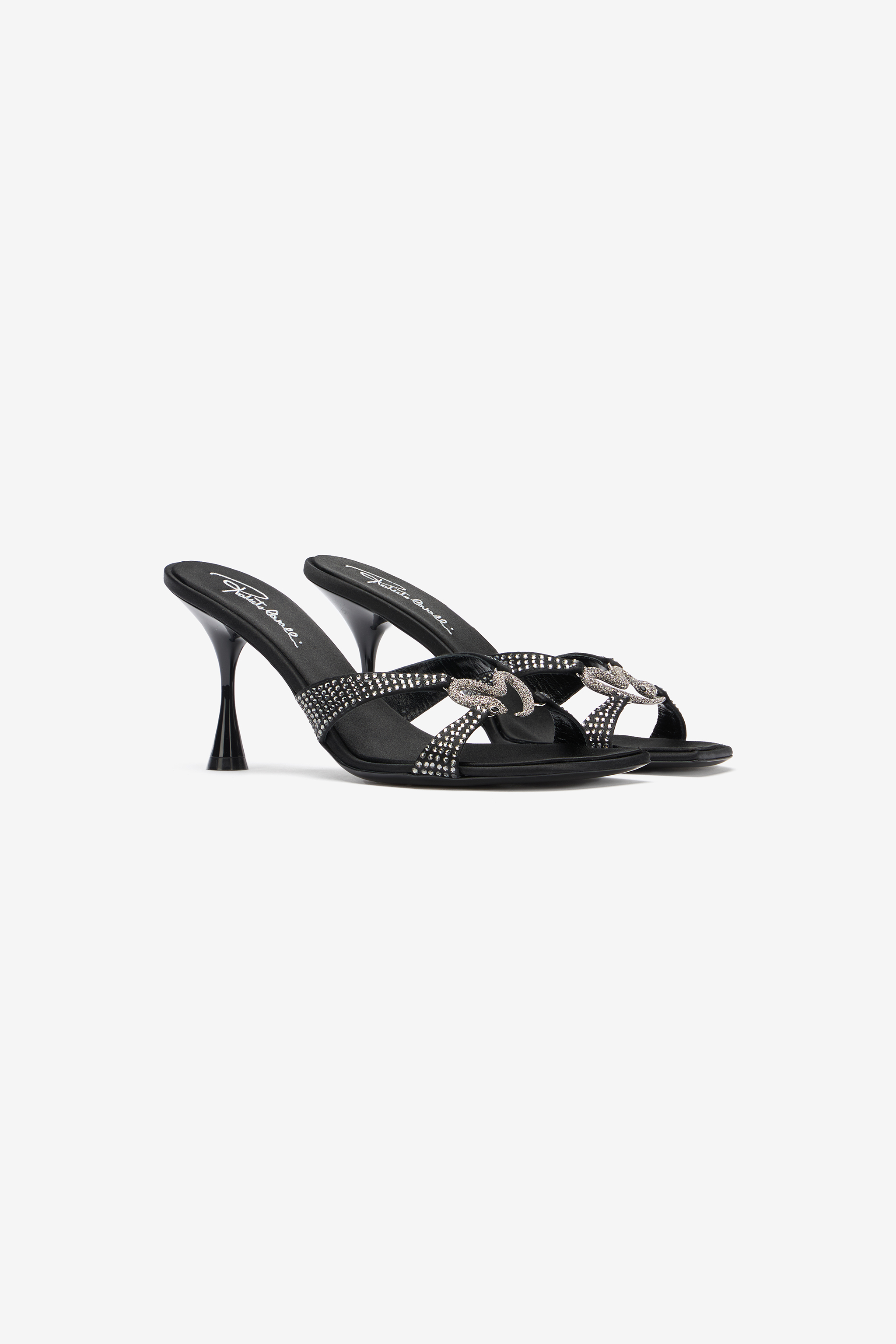 ROBERTO CAVALLI SANDALEN MIT STRASS UND SCHMUCKSCHLANGE 