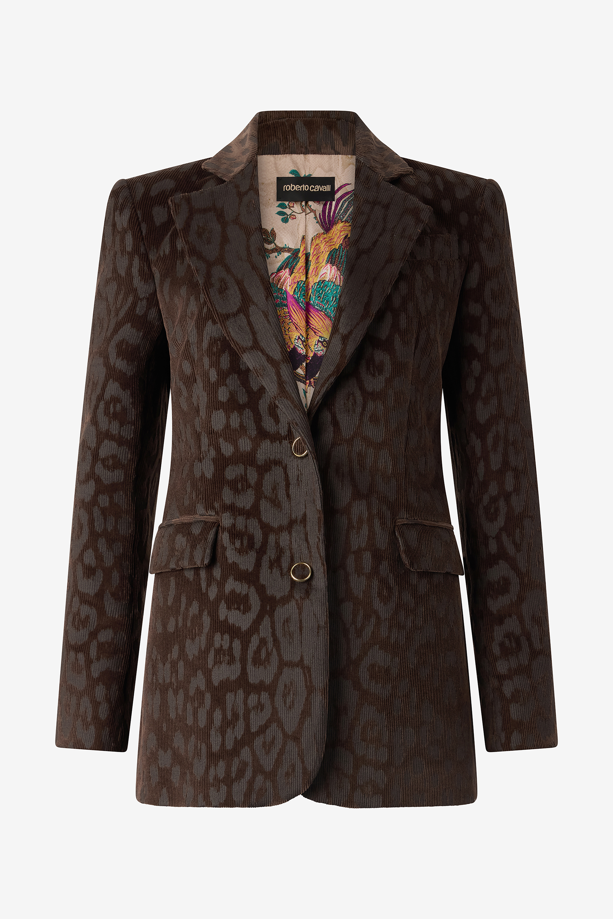 Jaguar Skin Corduroy Jacket in Brown for Women | Roberto Cavalli®