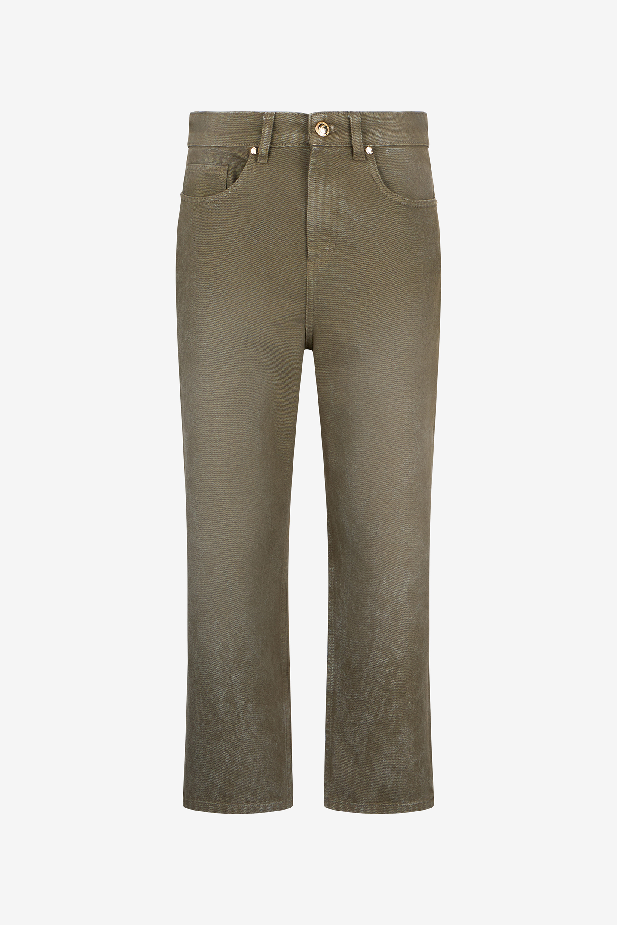 Roberto Cavalli Women's Green Olive Cropped Jeans - Trousers Verde 185