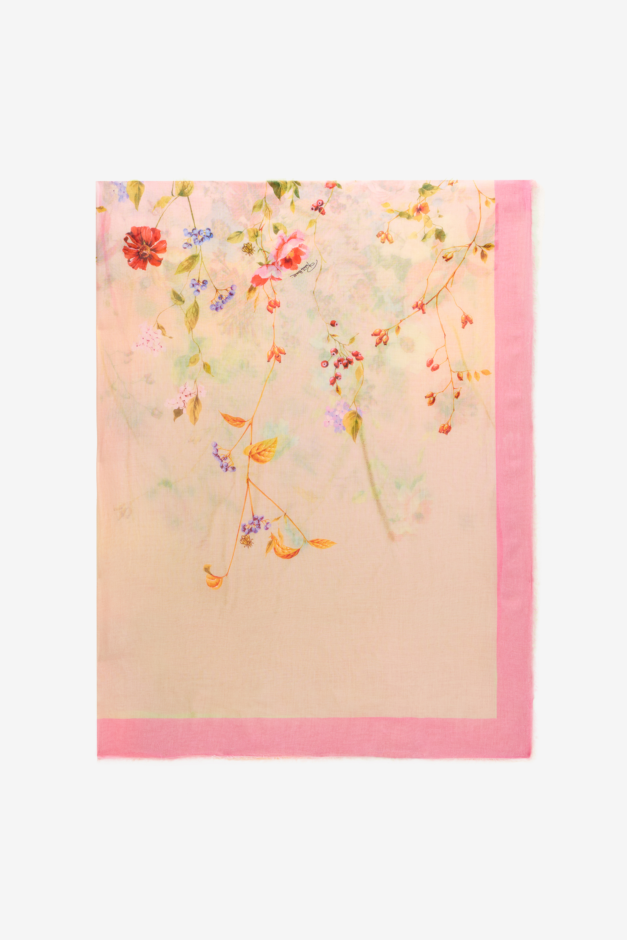 Roberto Cavalli Women's Miami Flowers Print Modal And Cashmere Scarf - Scarves & Silks Multicolor
