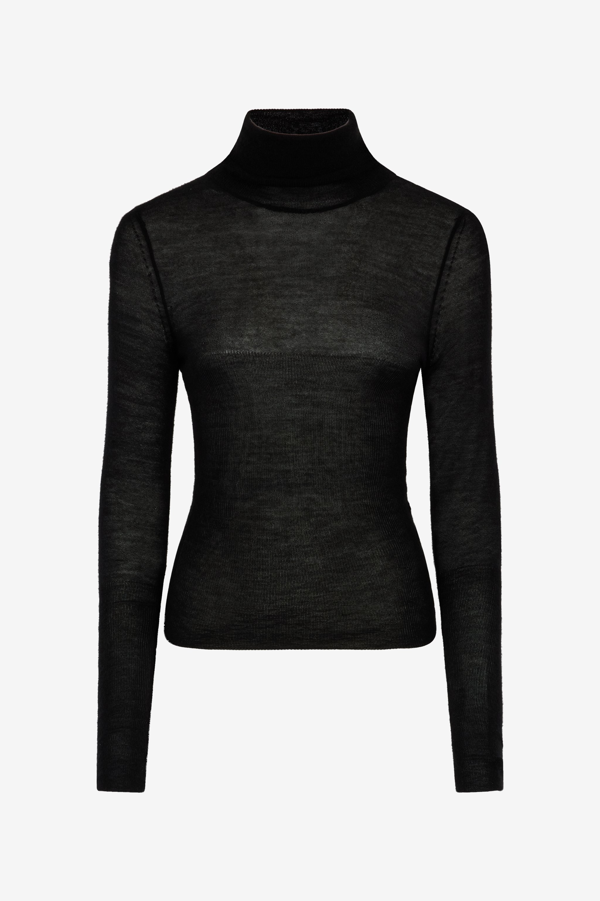 Roberto Cavalli Rollkragenpullover Aus Woll-seiden-mischgewebe In Black