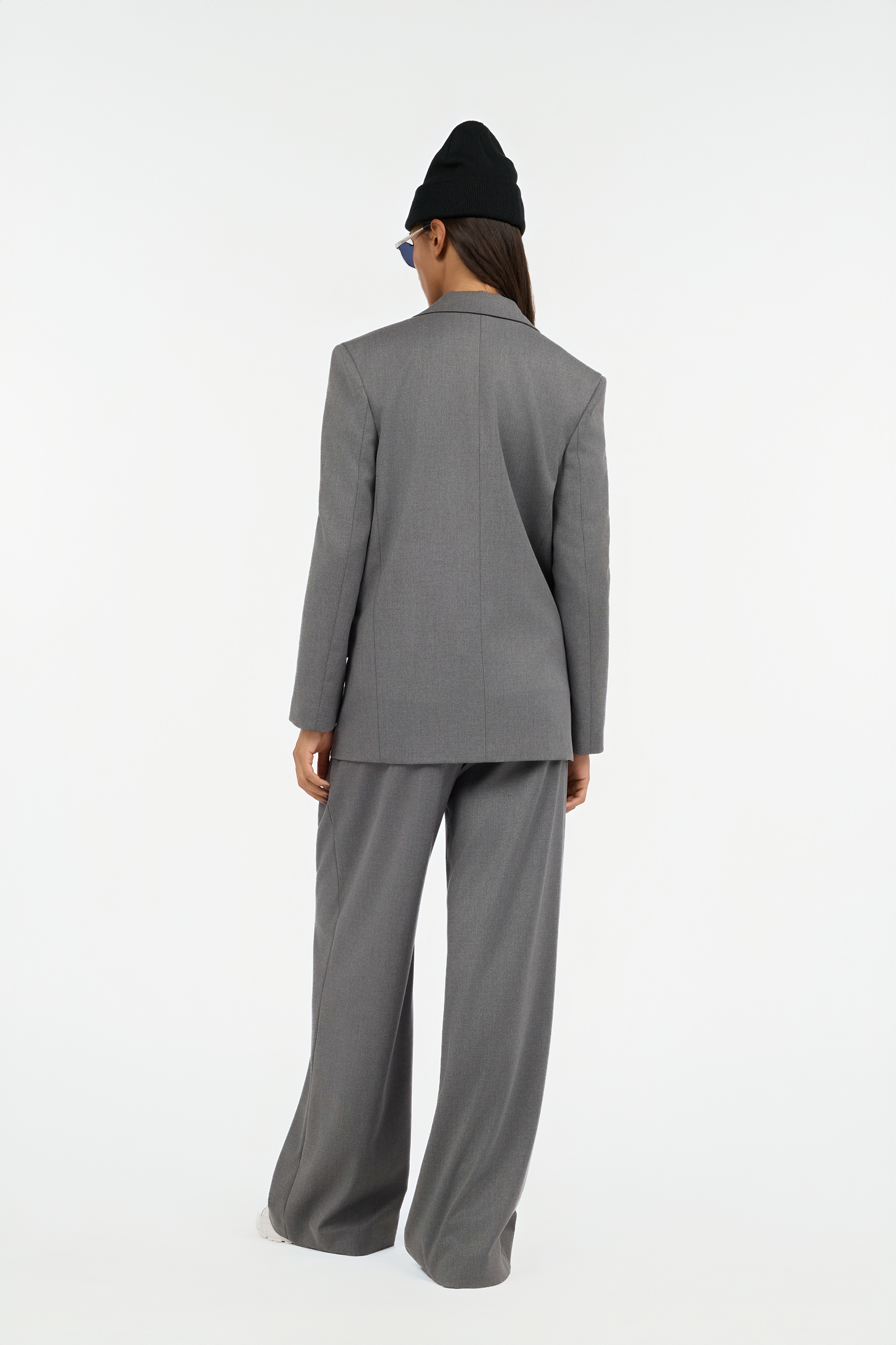 Roberto Cavalli Grey Blazer With Gold Buttons In Gray