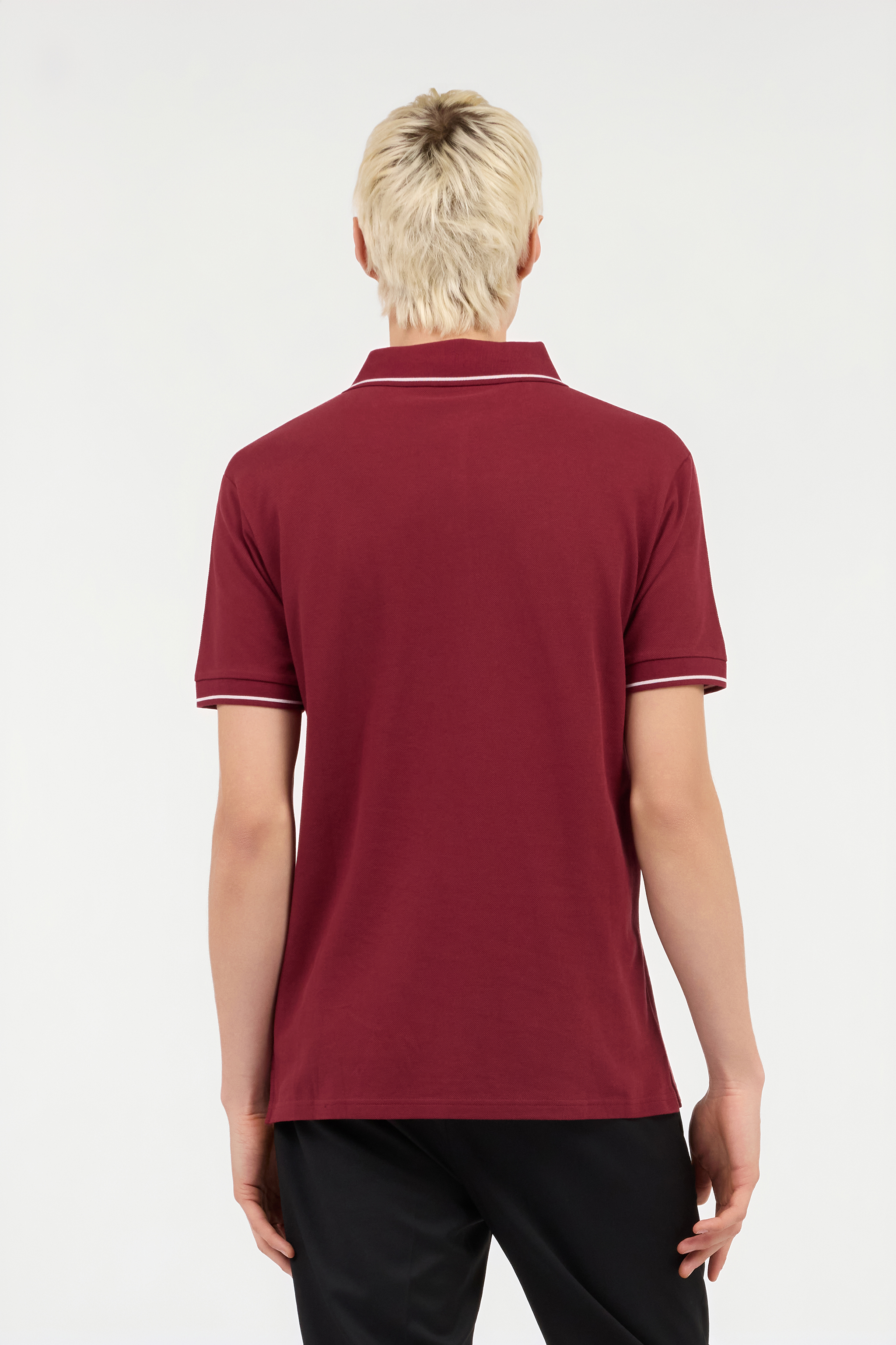 Bordeaux Polo With Snake Embroidery