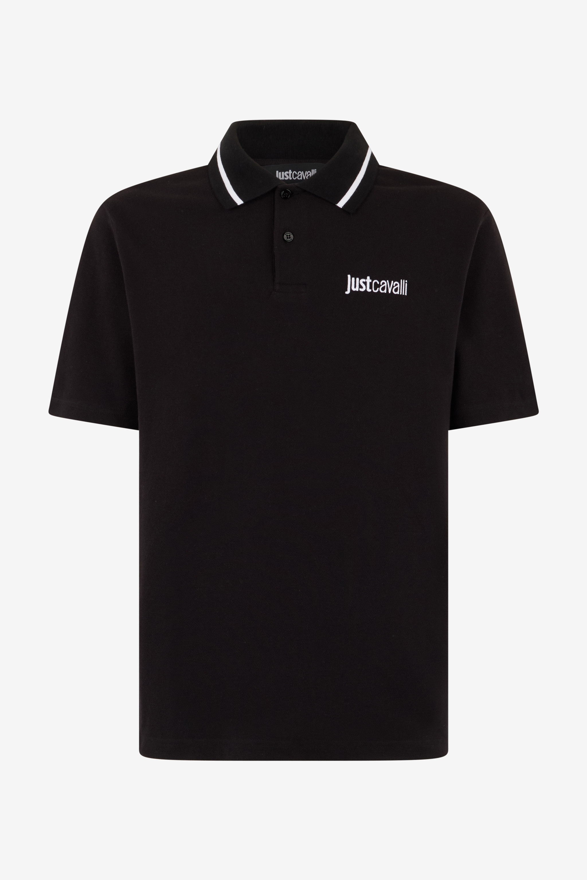 Roberto Cavalli Men's Black Polo With Logo - Ready To Wear
