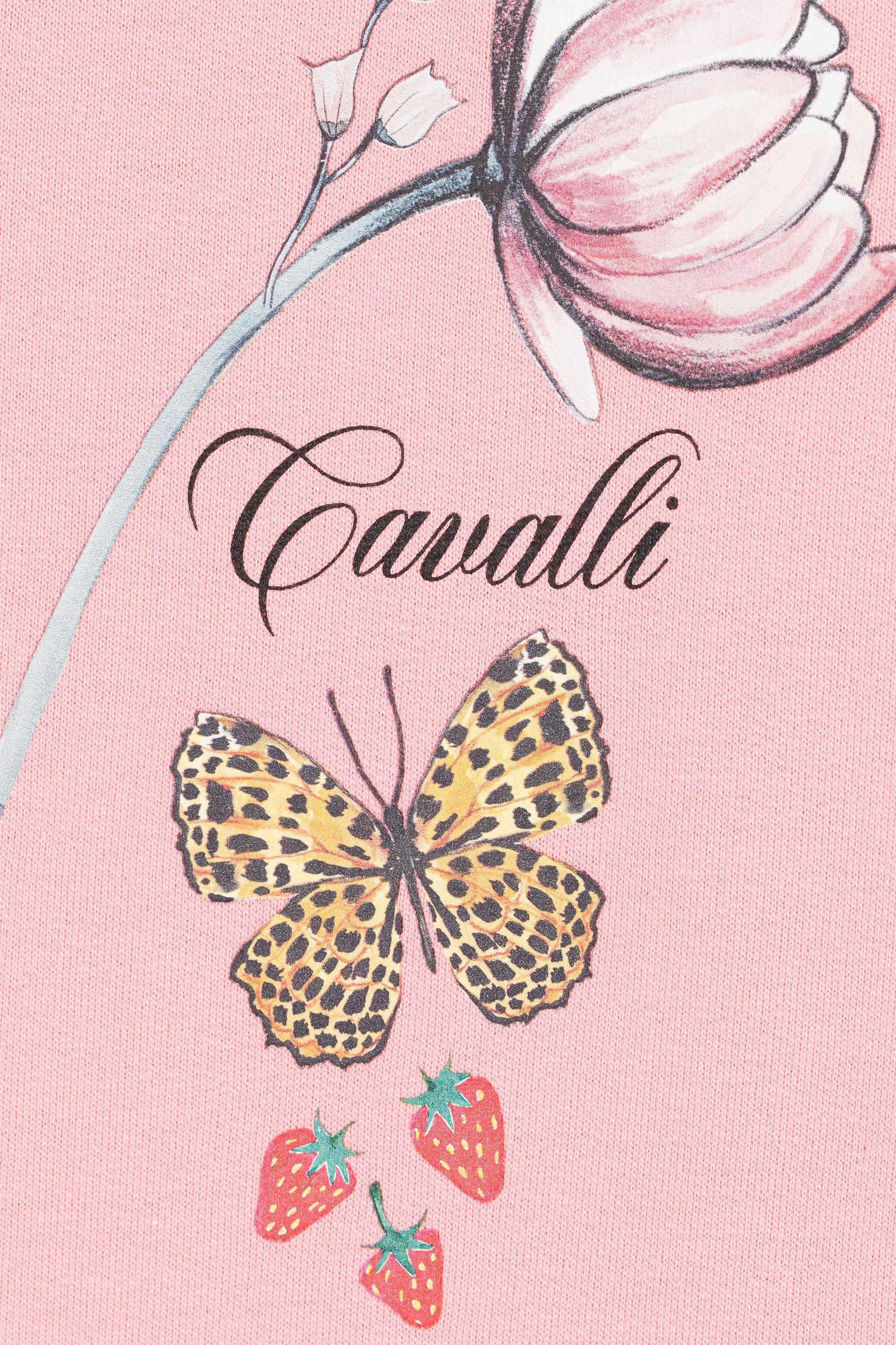 Shop Roberto Cavalli Sweatpants Mit Logo-print In Pink