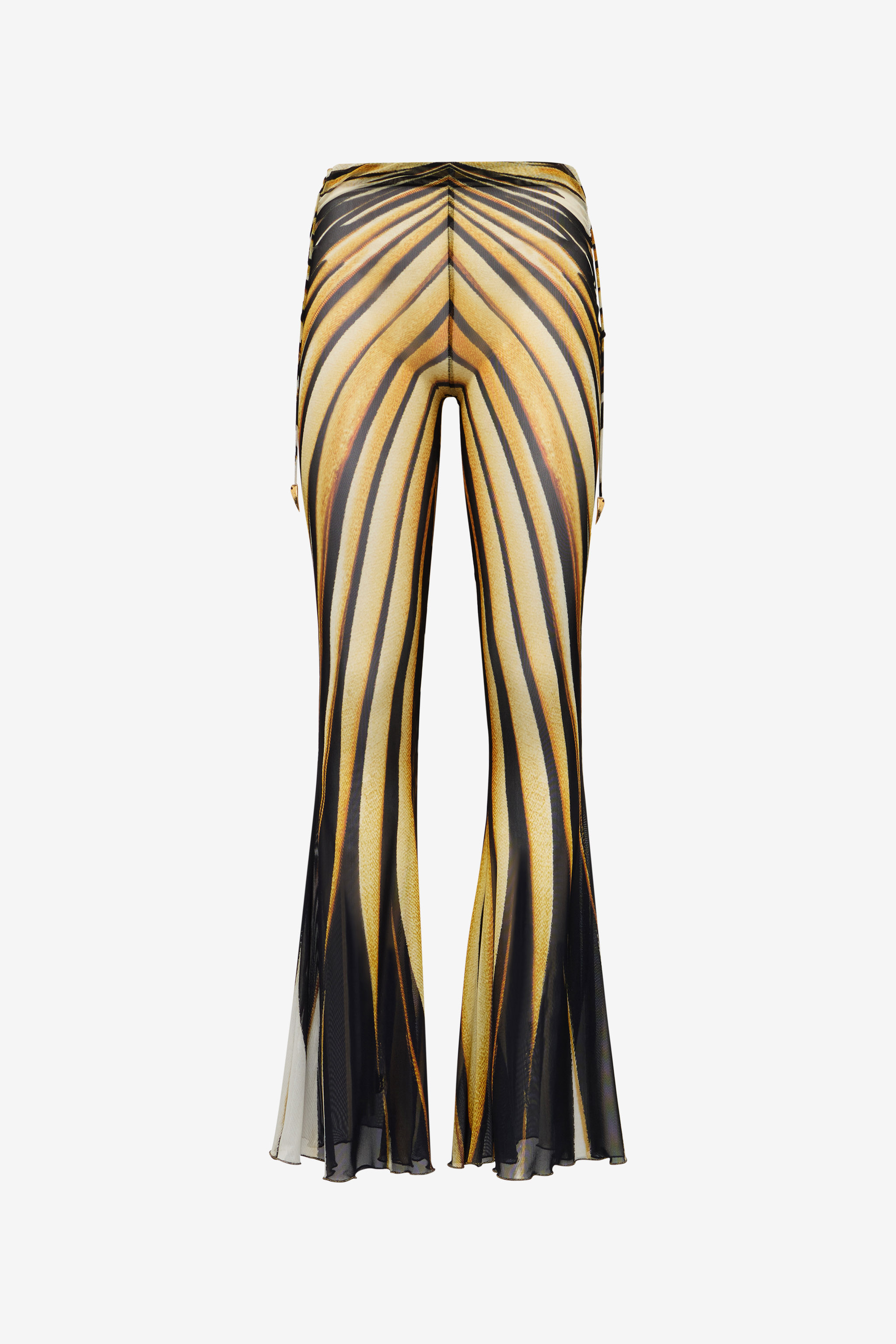 Roberto Cavalli Ray Of Gold Flared Trousers In Gold