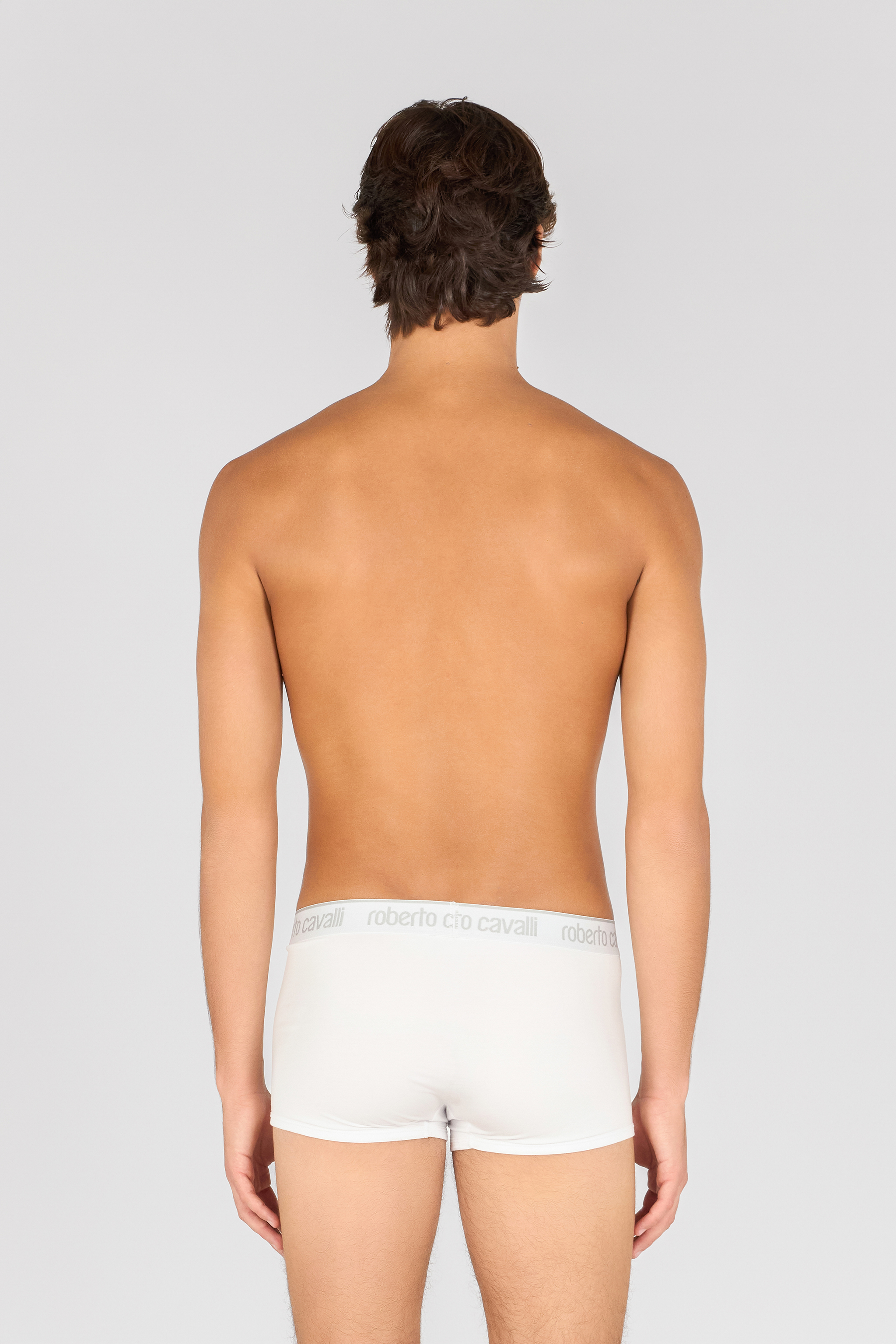 Roberto Cavalli Logo Boxer Shorts In White
