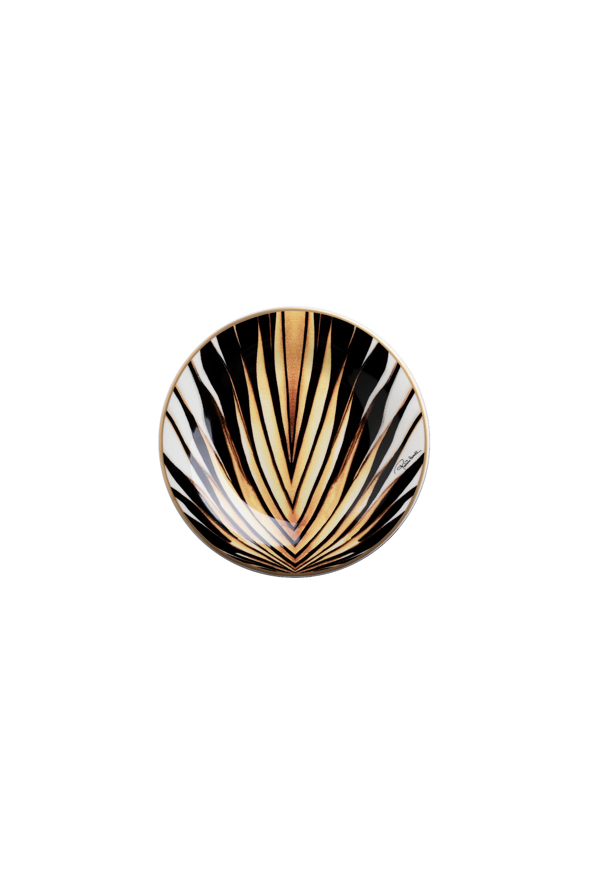 Roberto Cavalli Ray Of Gold 2 Bread Plates Set In Gold