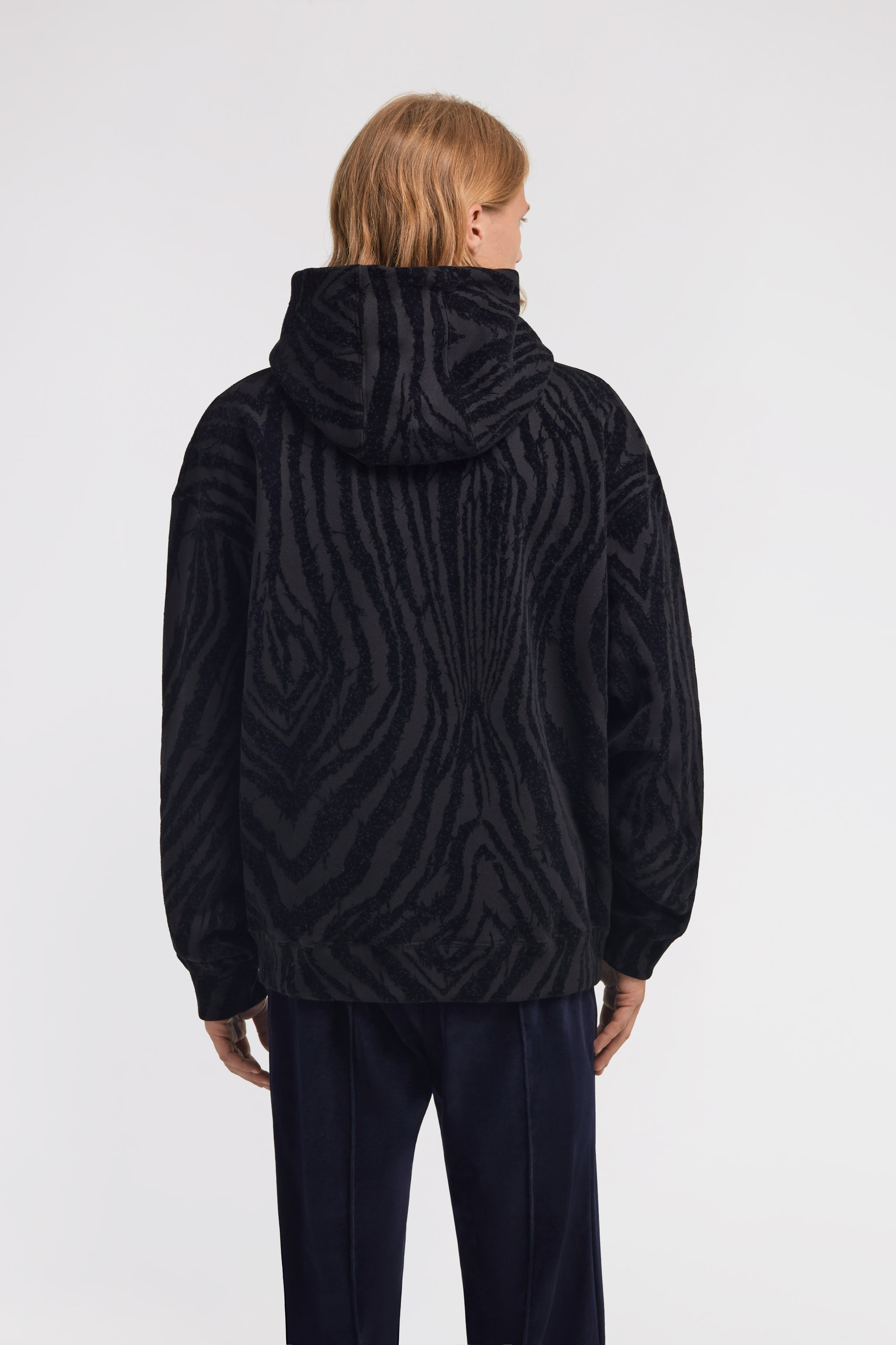 Roberto Cavalli Zebra Print Sweatshirt In Black