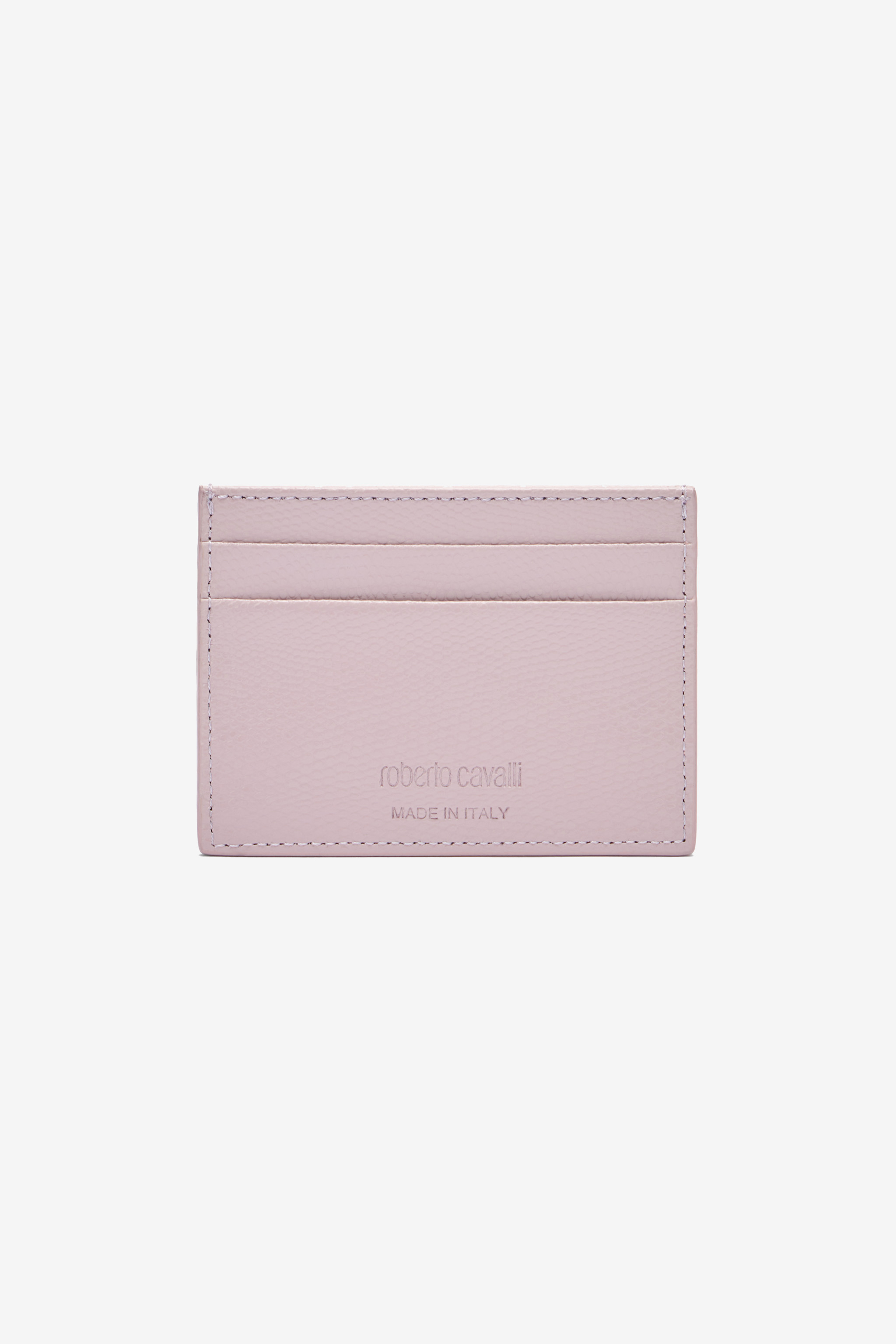 Shop Roberto Cavalli Woman Leather Card Case In Pink