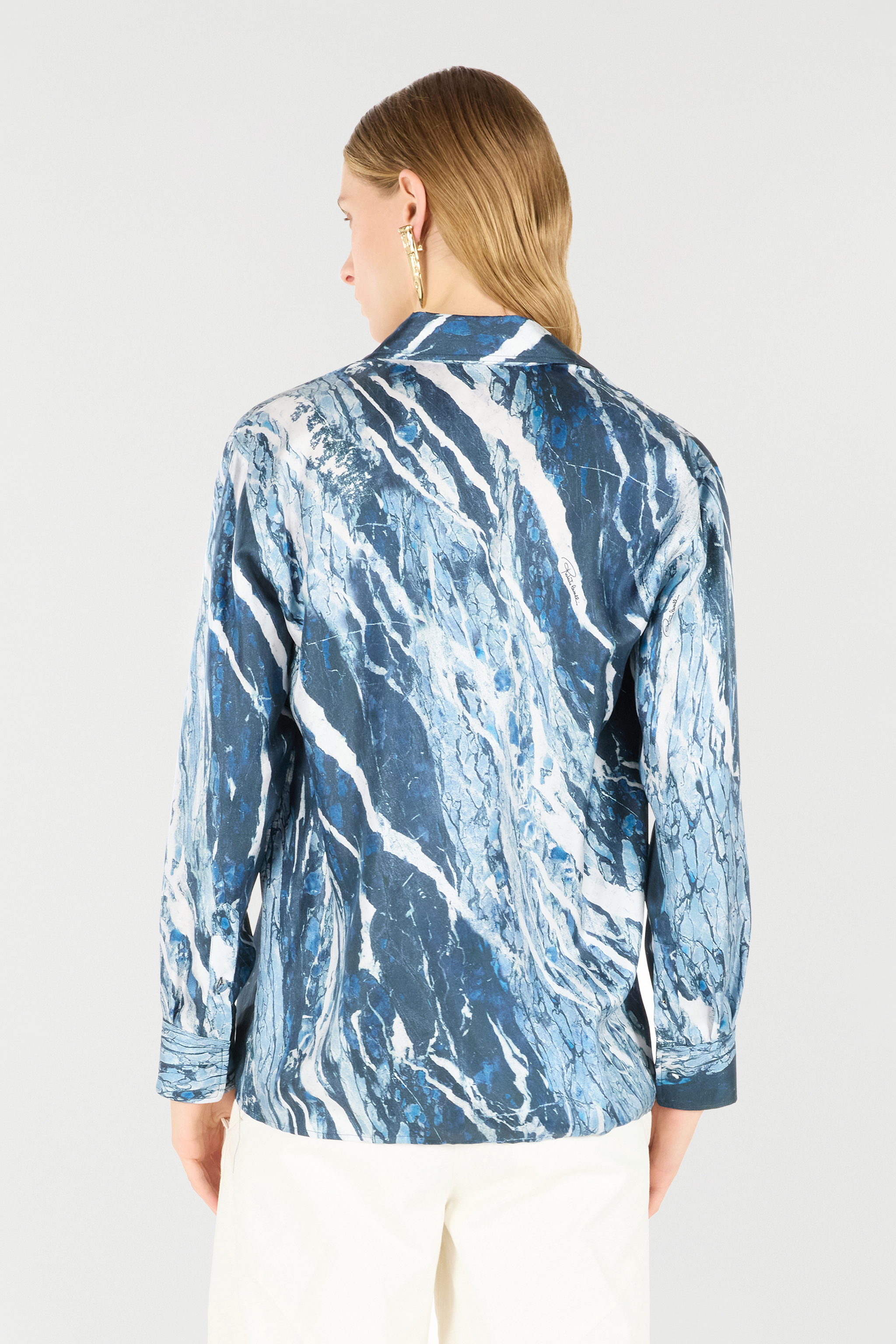 Marble-Print Shirt